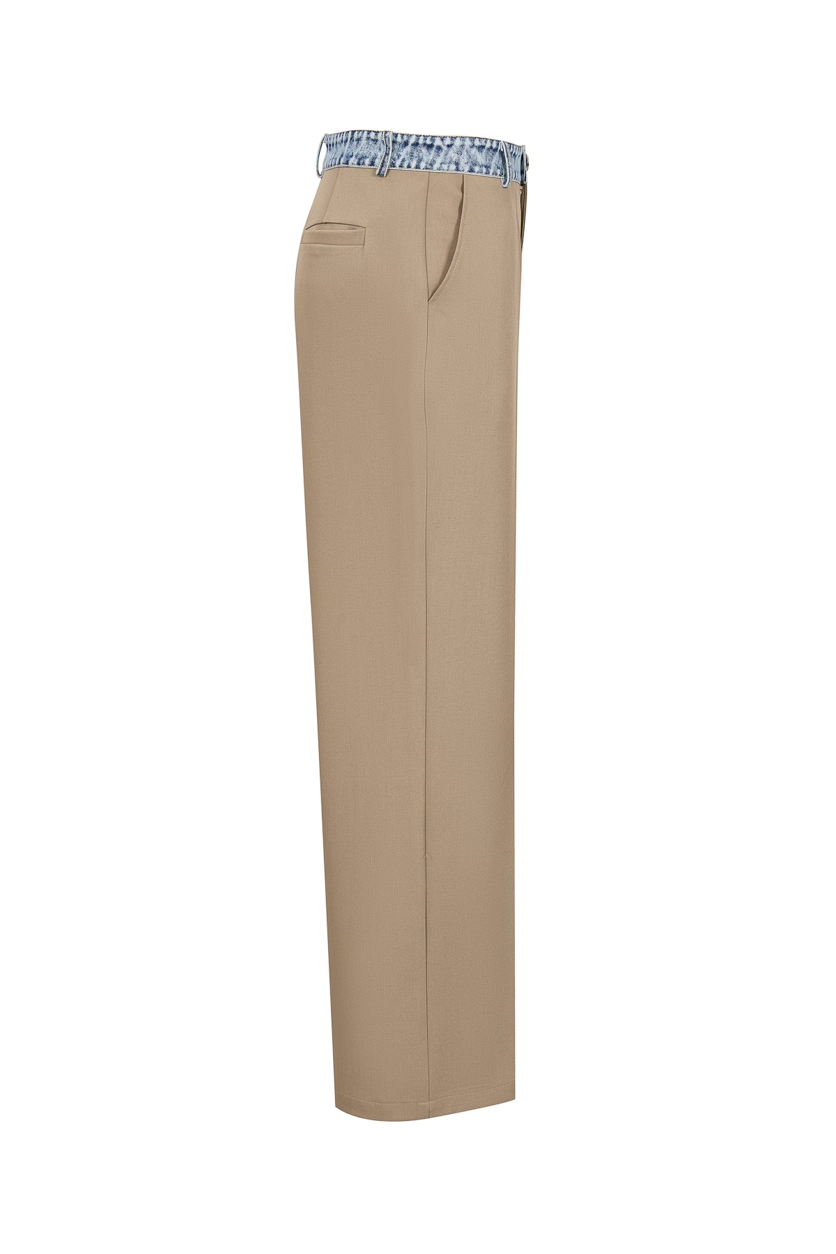 Mix Media Wide Leg Pants