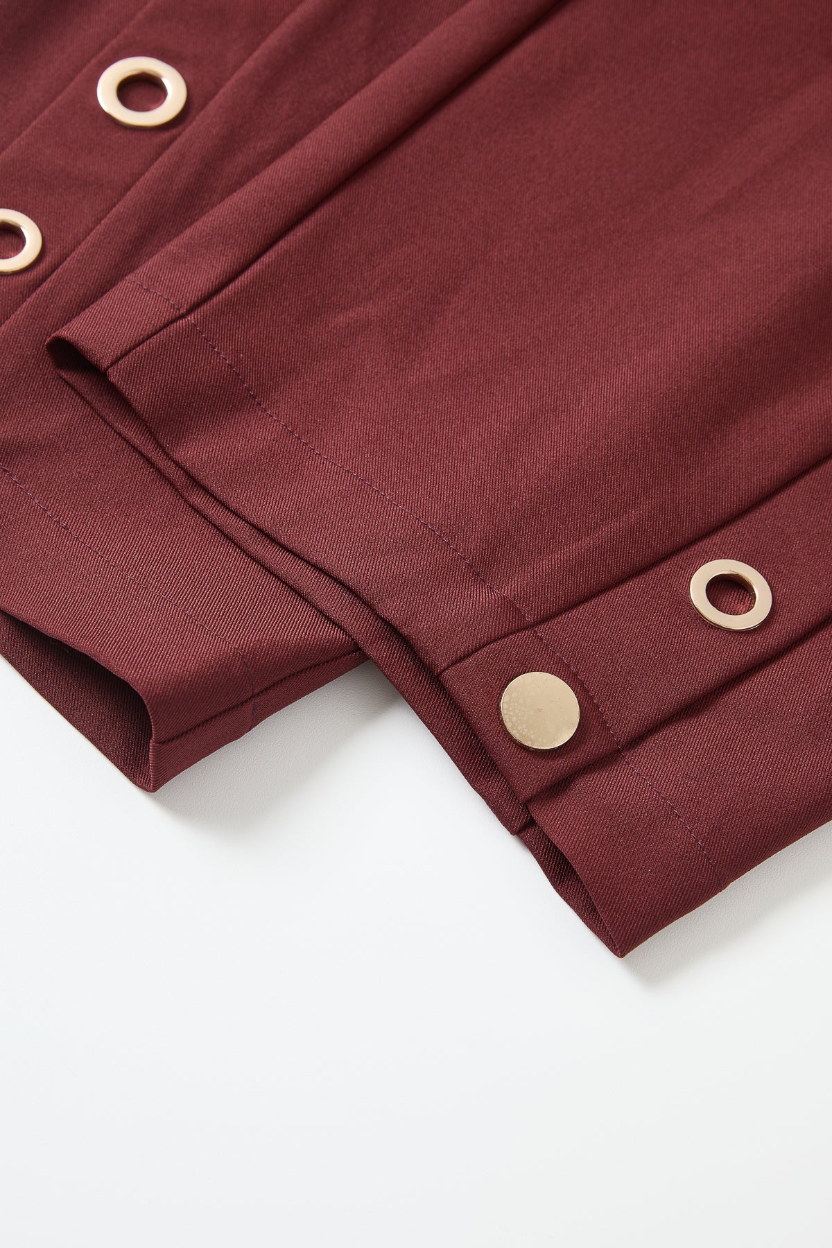 Grommet Detail Twill Barrel Pants