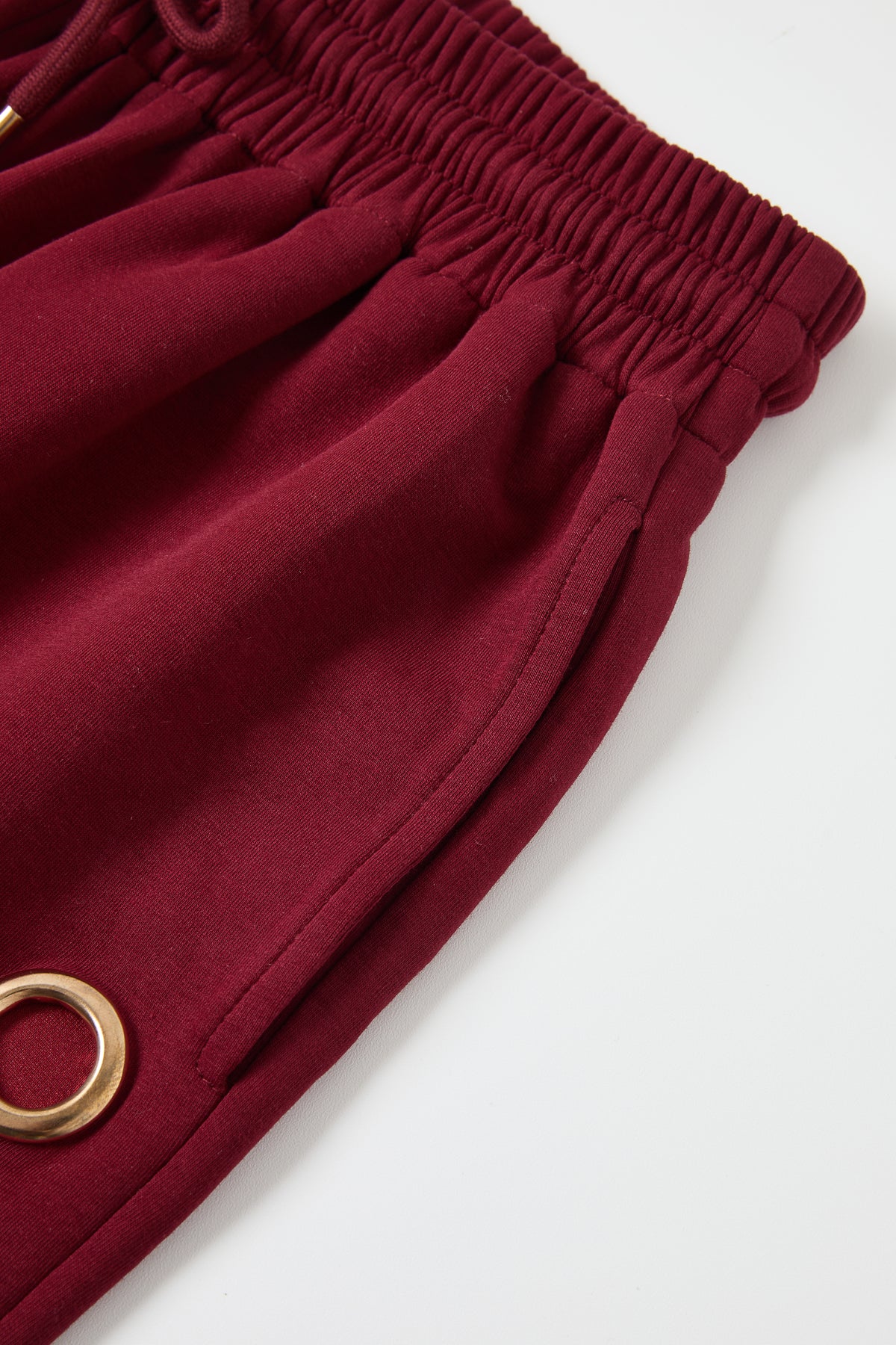 Grommet Detail Sweat Pants