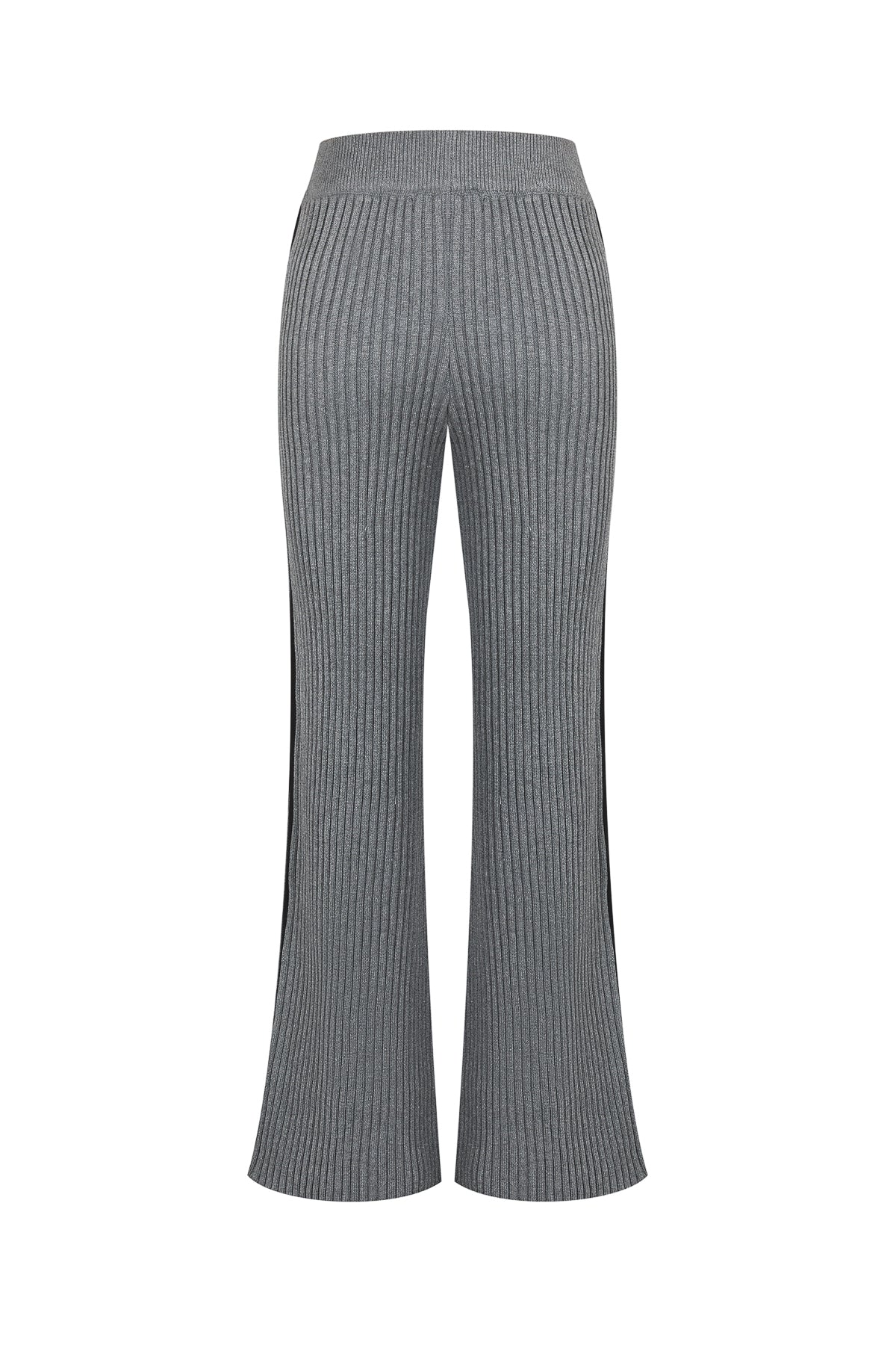 Ribbed Suede Stripe Wide Pants