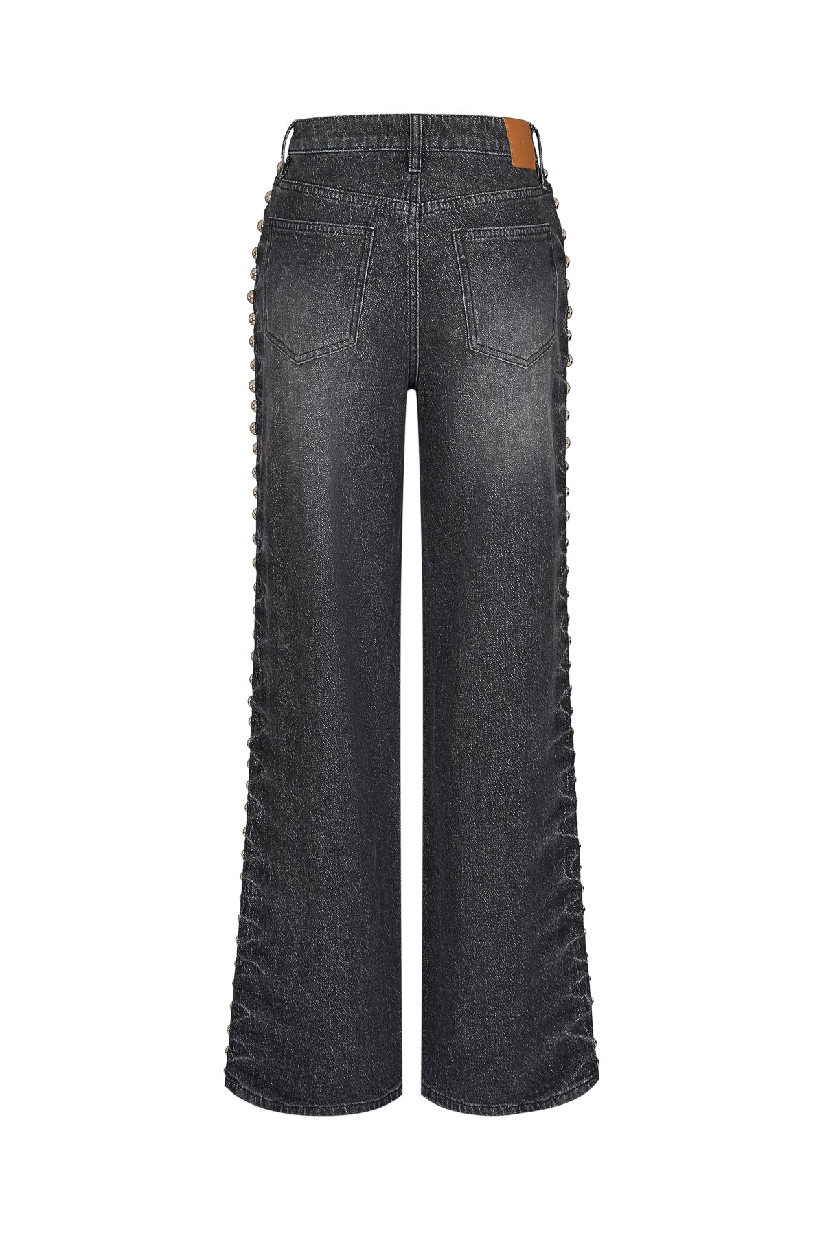 Stud Detail Wide Leg Pants