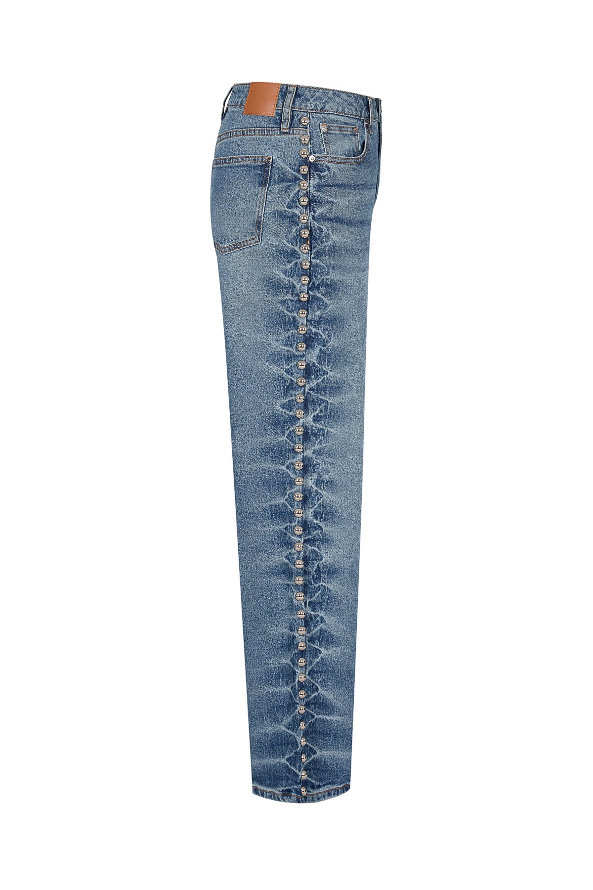 Stud Detail Wide Leg Pants