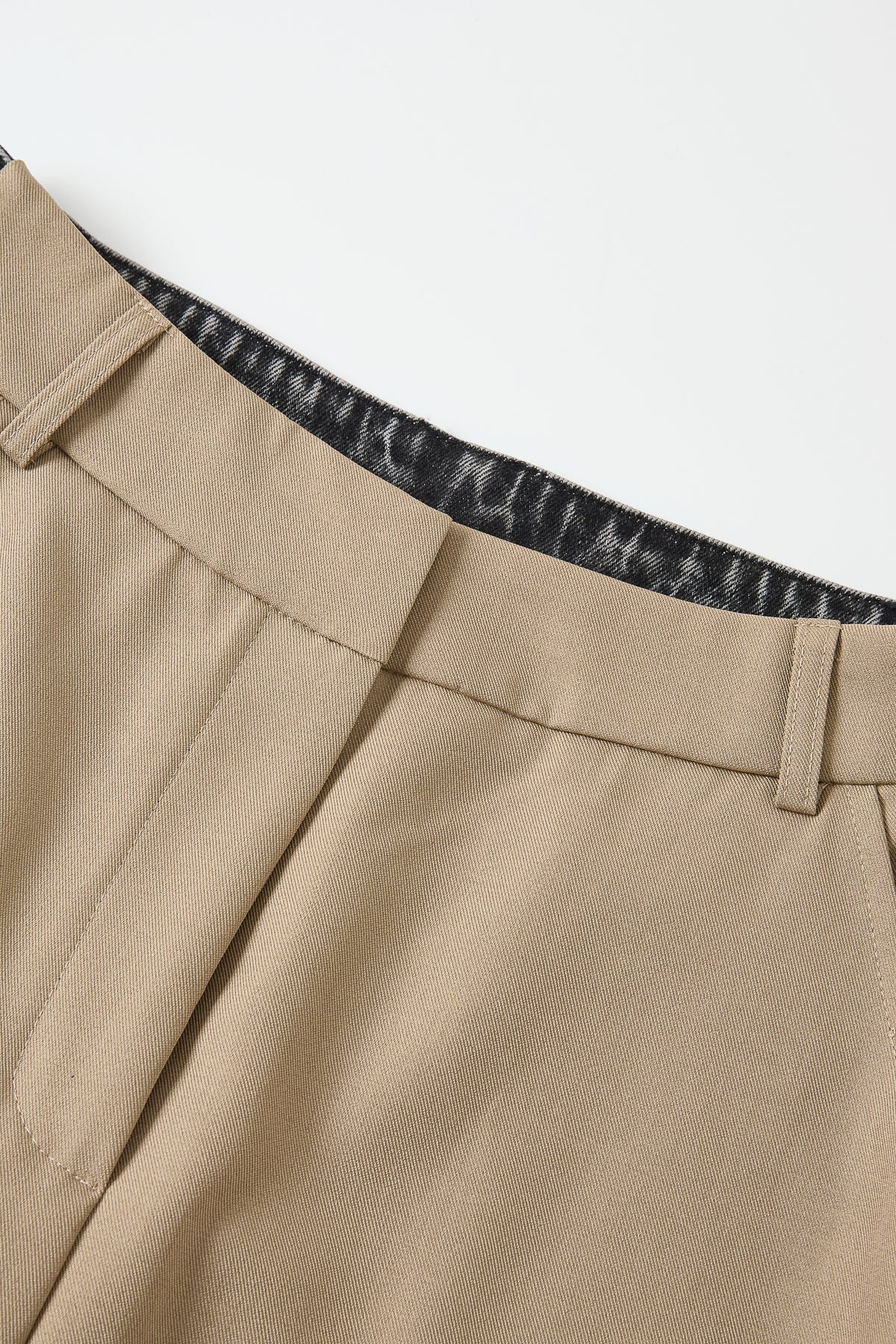 Twill Denim Mix Pants