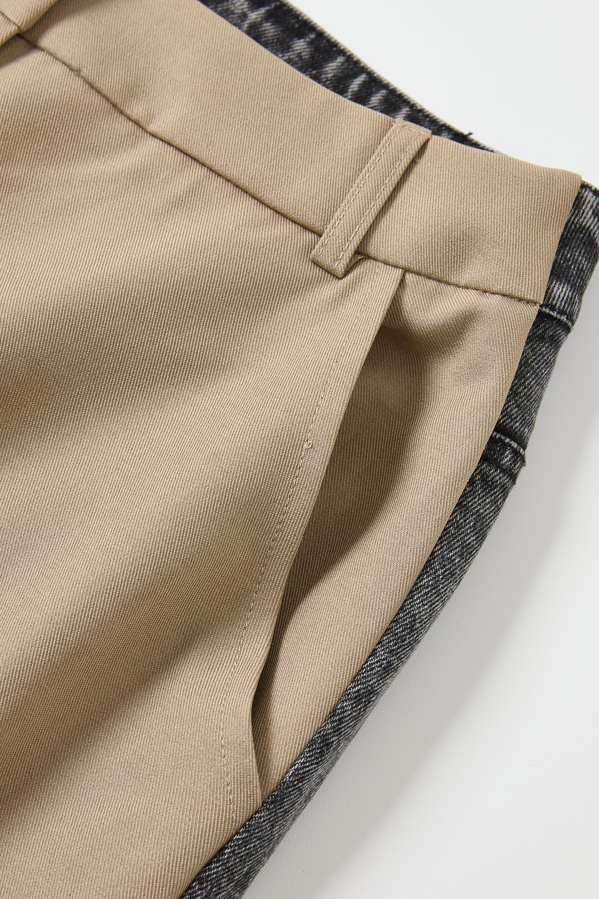 Twill Denim Mix Pants