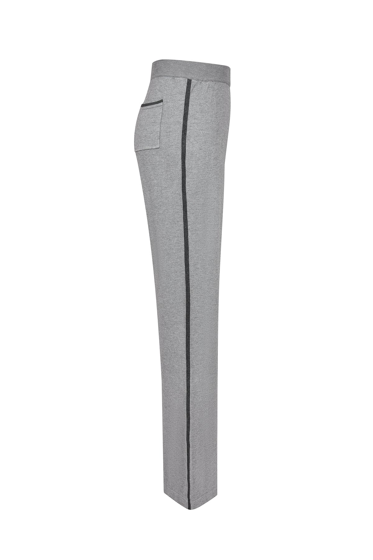 Side Striped Wide Knit Pants