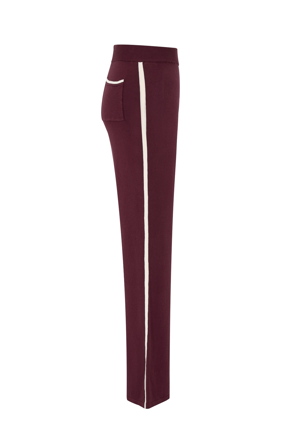 Side Striped Wide Knit Pants