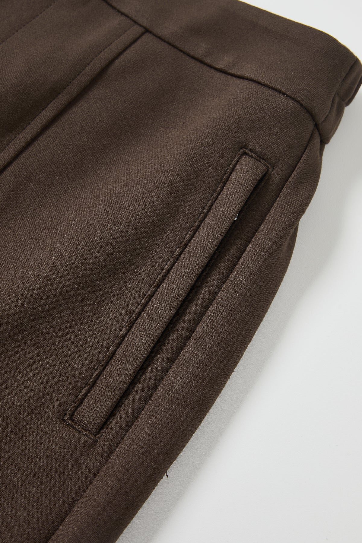 Knit Cut Seam Detail Wide Barrel Pants