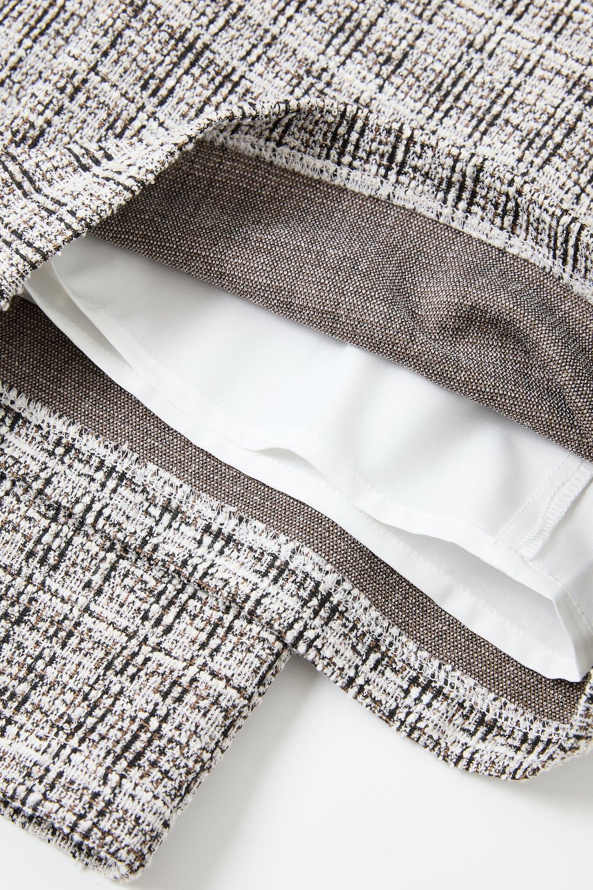 Stretchy Tweed Wide Pants