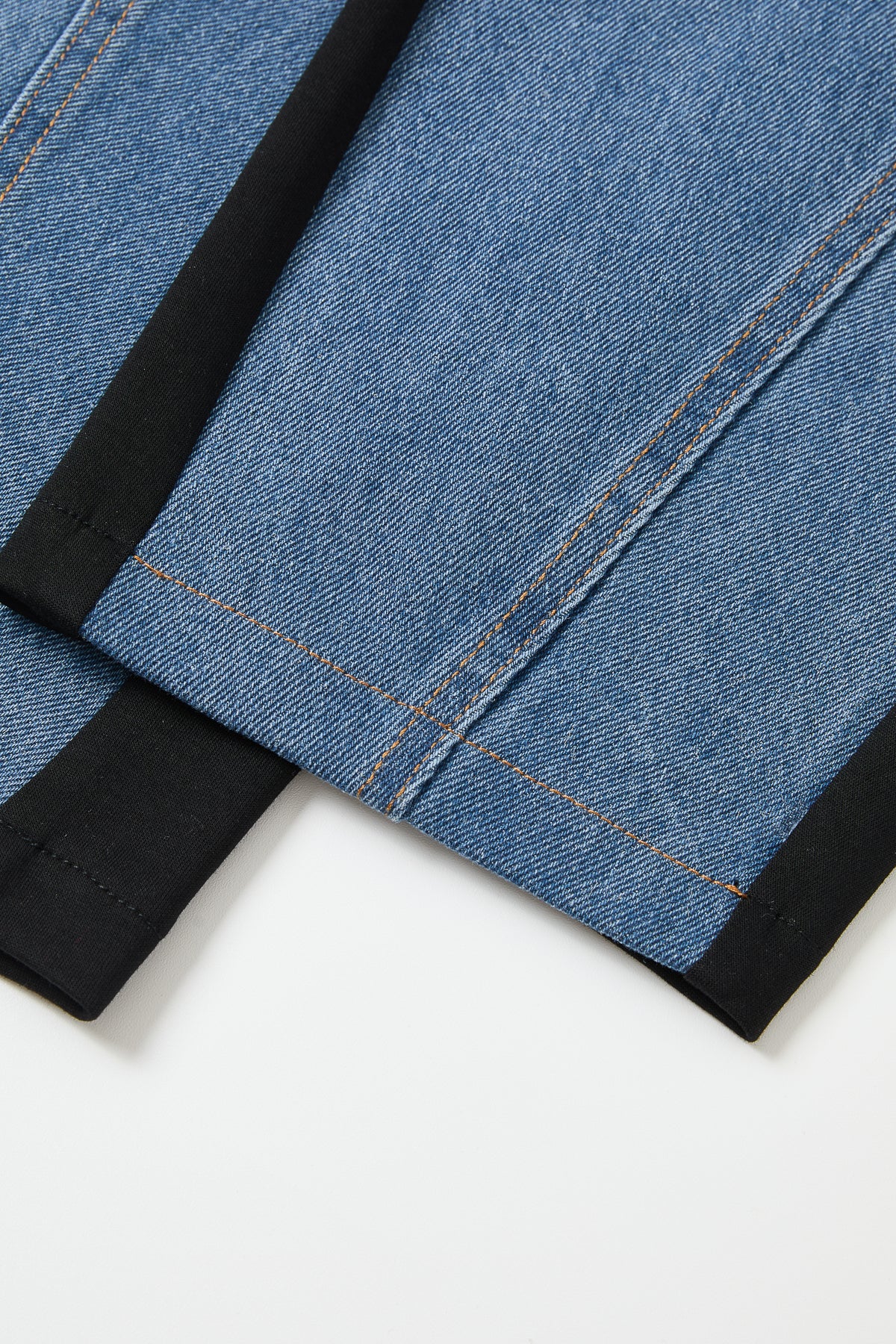 Mix Media Barrel Pants