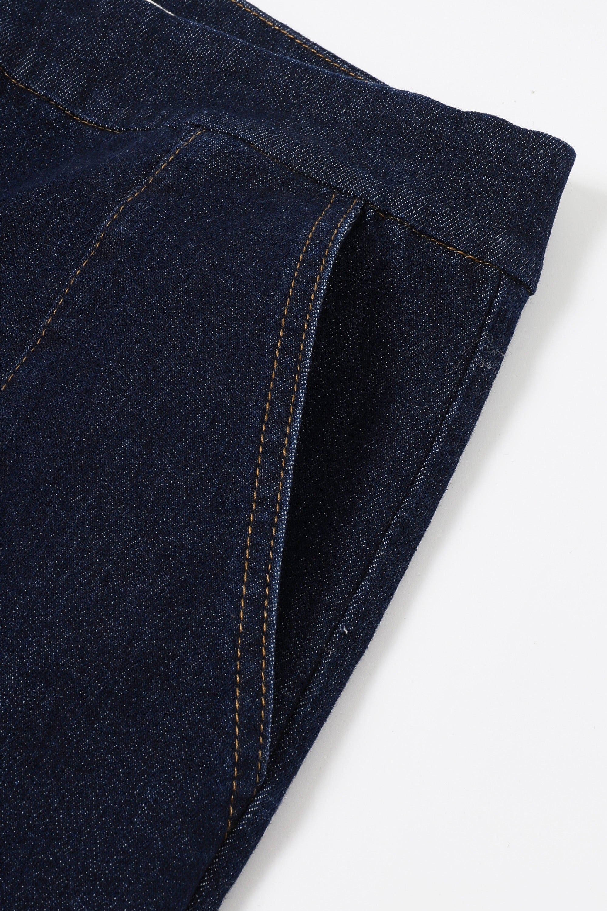 Side Split Flare Denim Pants with Bows