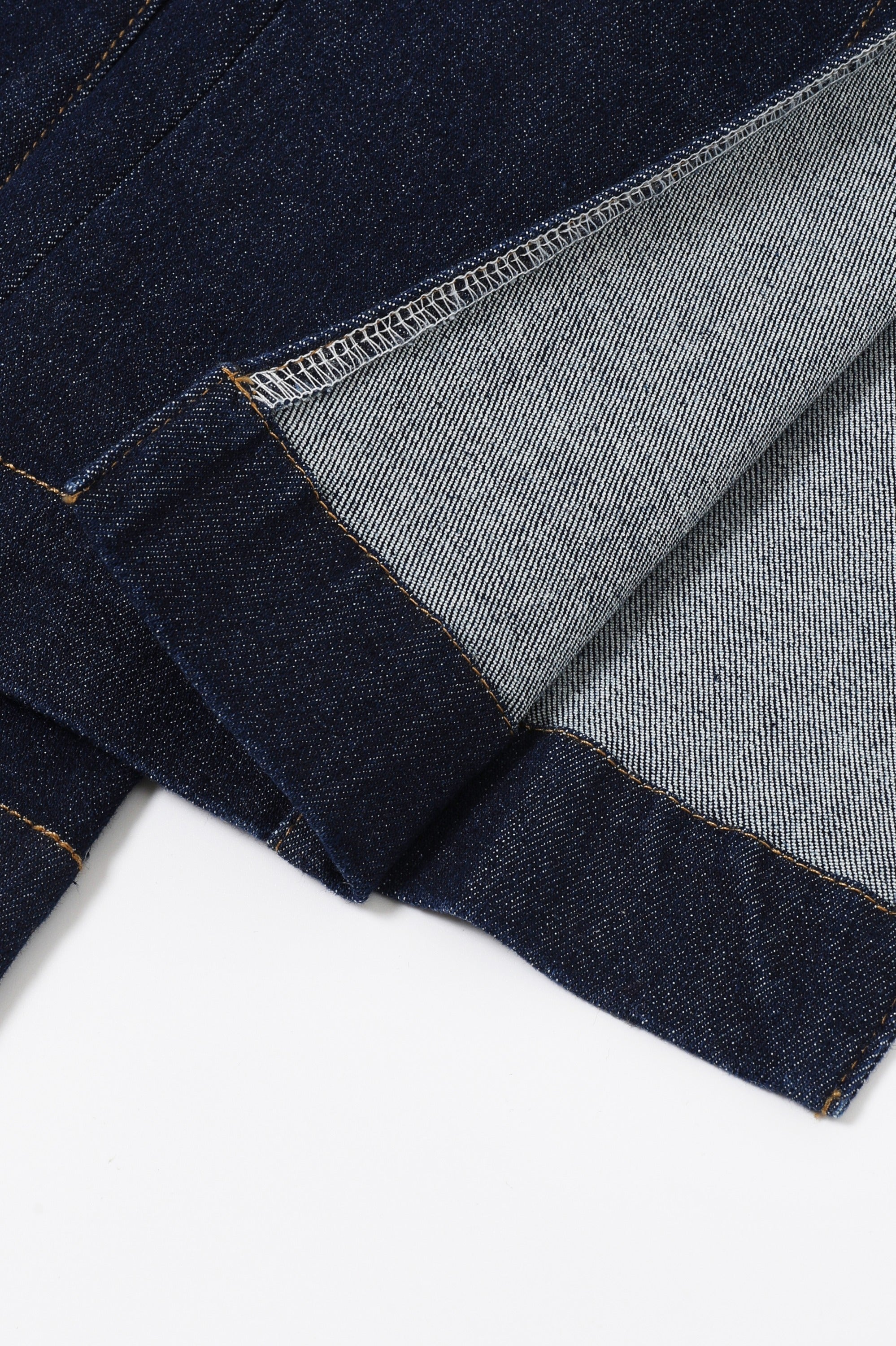 Side Split Flare Denim Pants with Bows