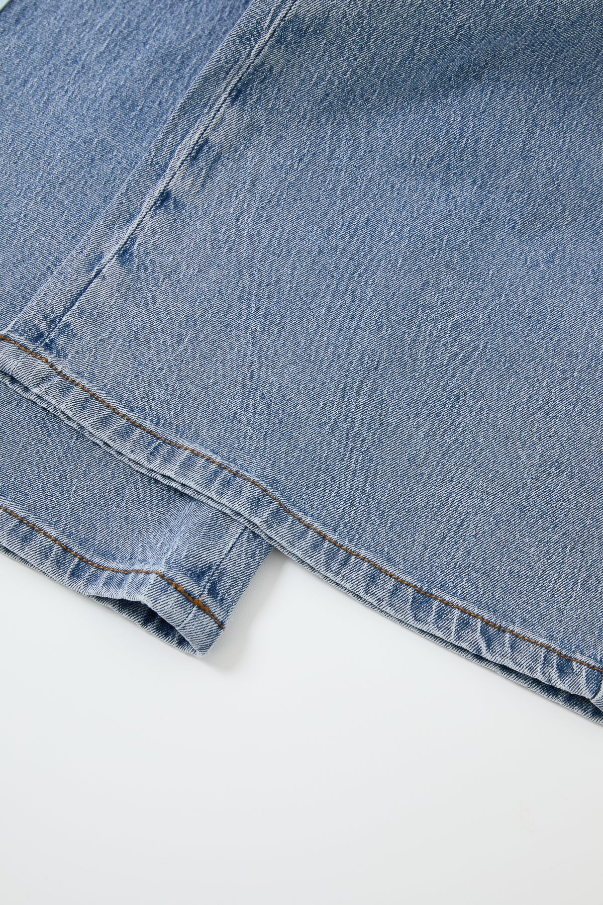 Maison Contrast Ribbon Denim Pants