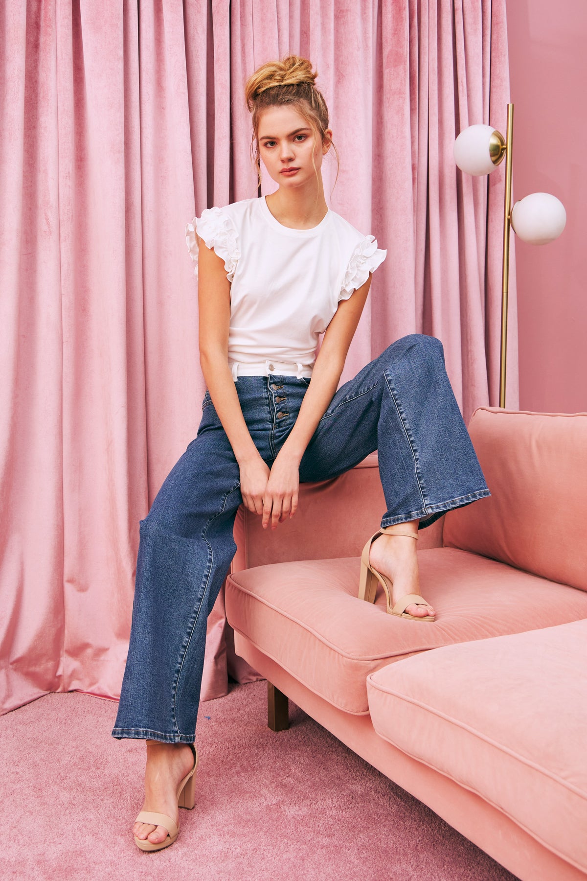 The Protocol Contrast Band Denim Jeans