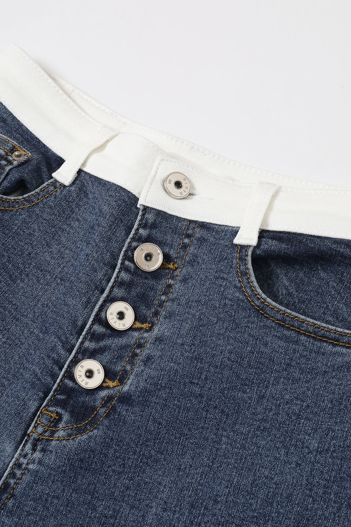 The Protocol Contrast Band Denim Jeans