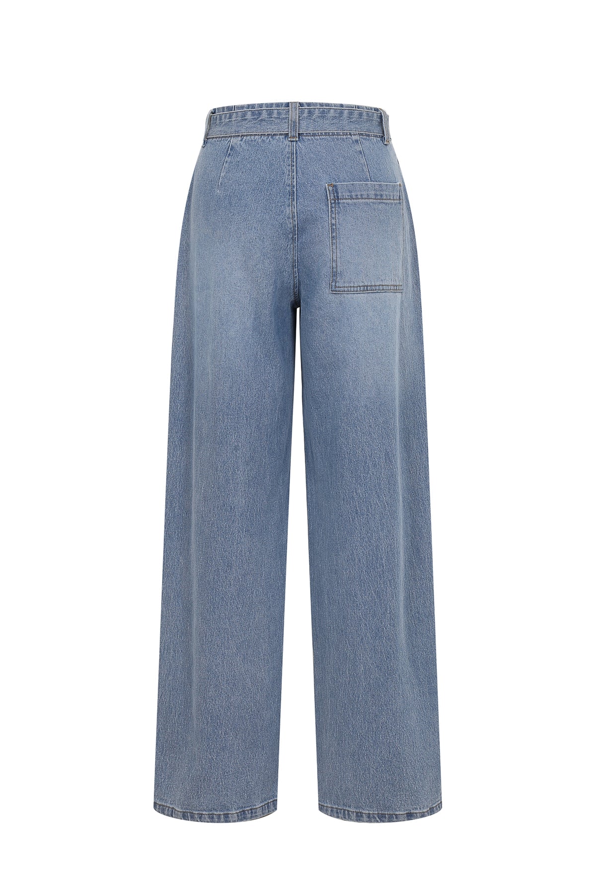 Leonie Pleated Loose Fit Jeans With Belt