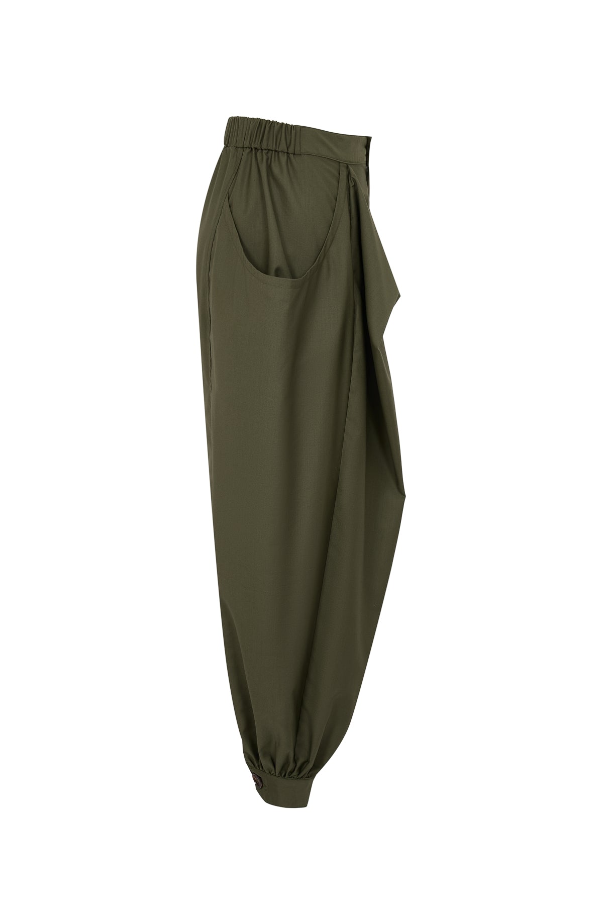 Woven Safari Draped Balloon Pants