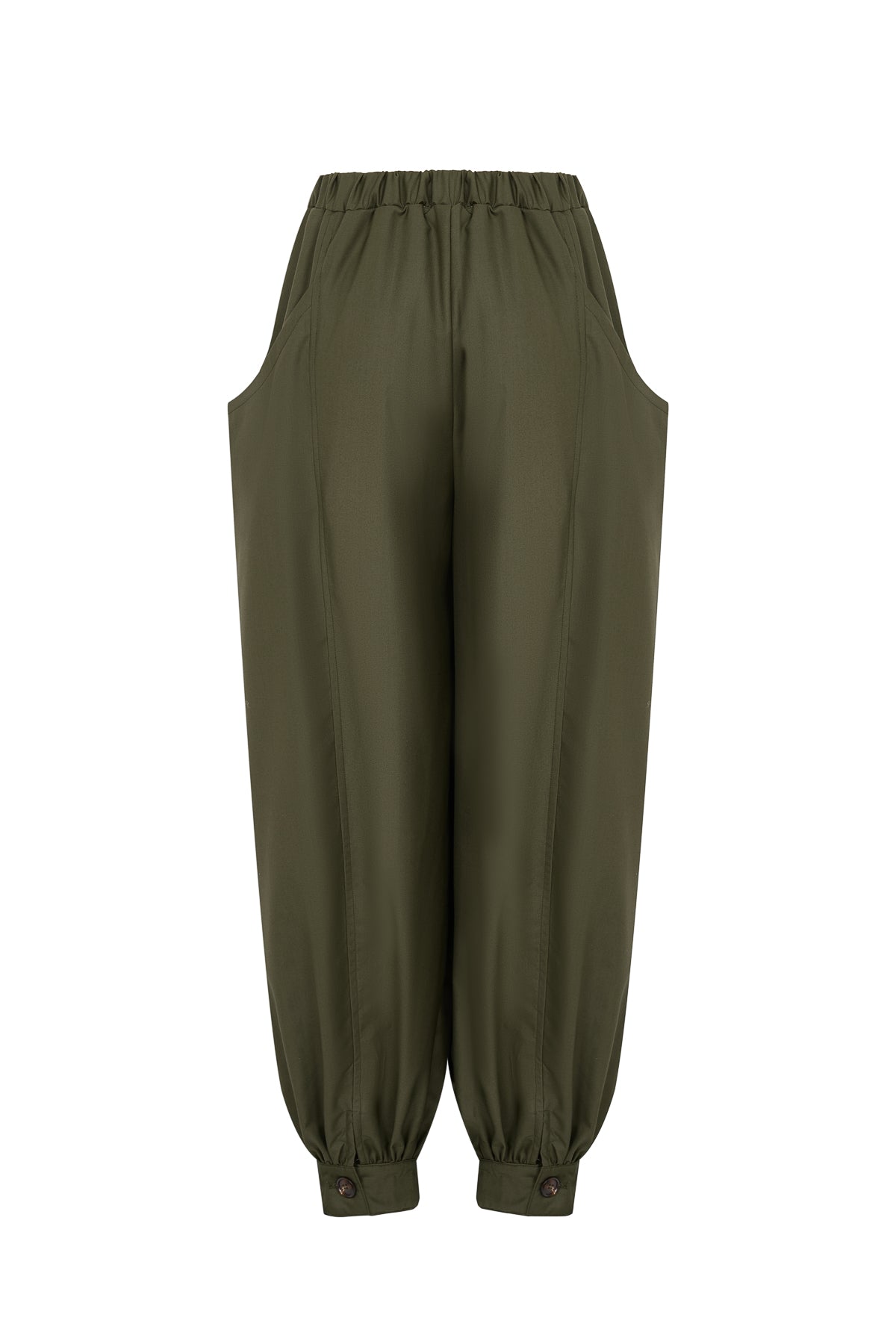 Woven Safari Draped Balloon Pants