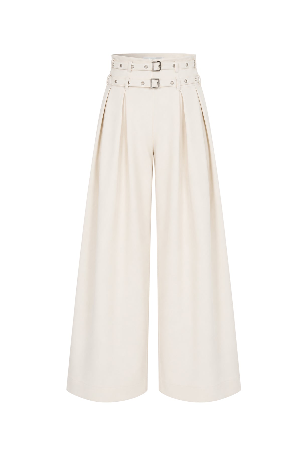 Sabine Pleated Wide Leg Pants with Belts