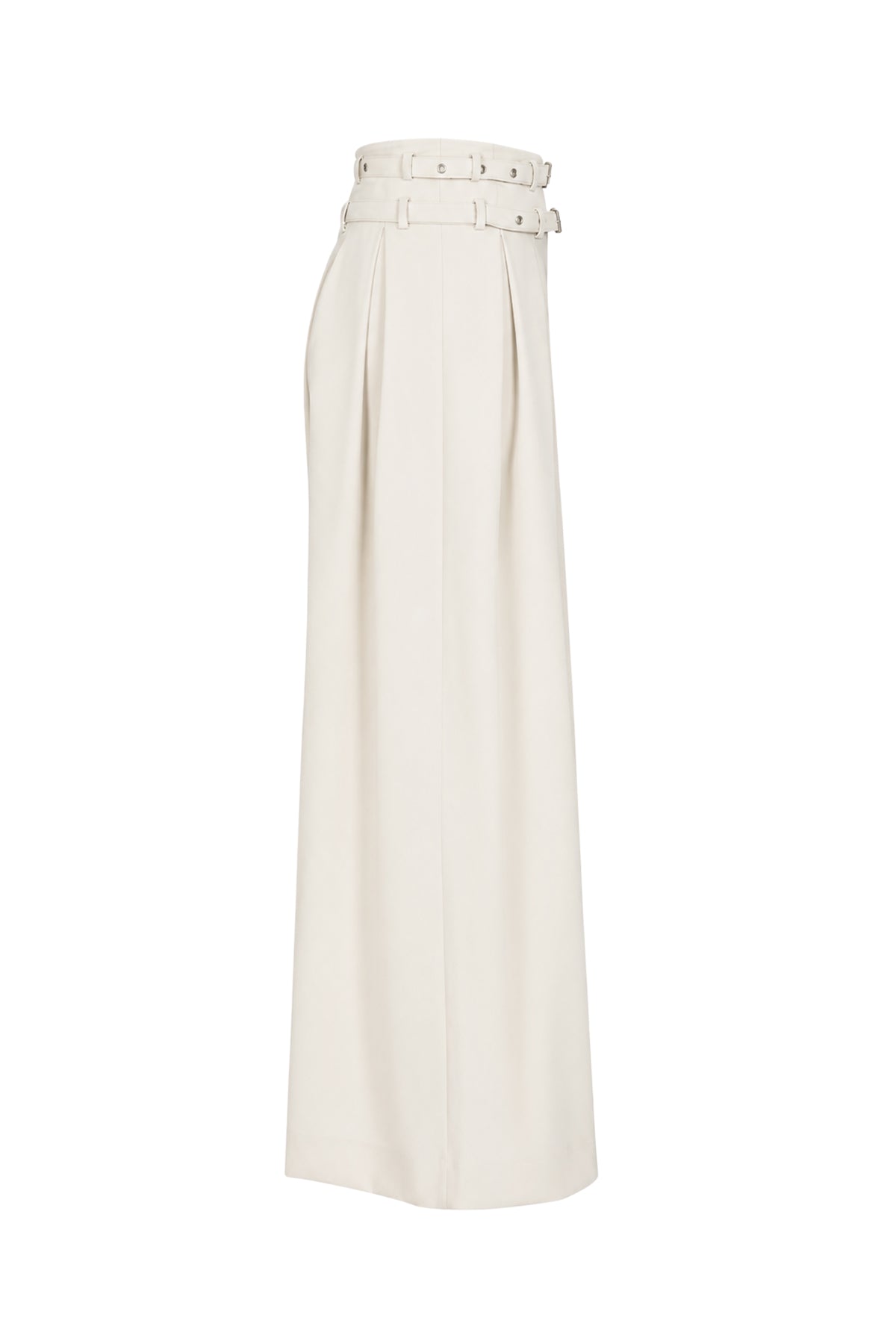 Sabine Pleated Wide Leg Pants with Belts