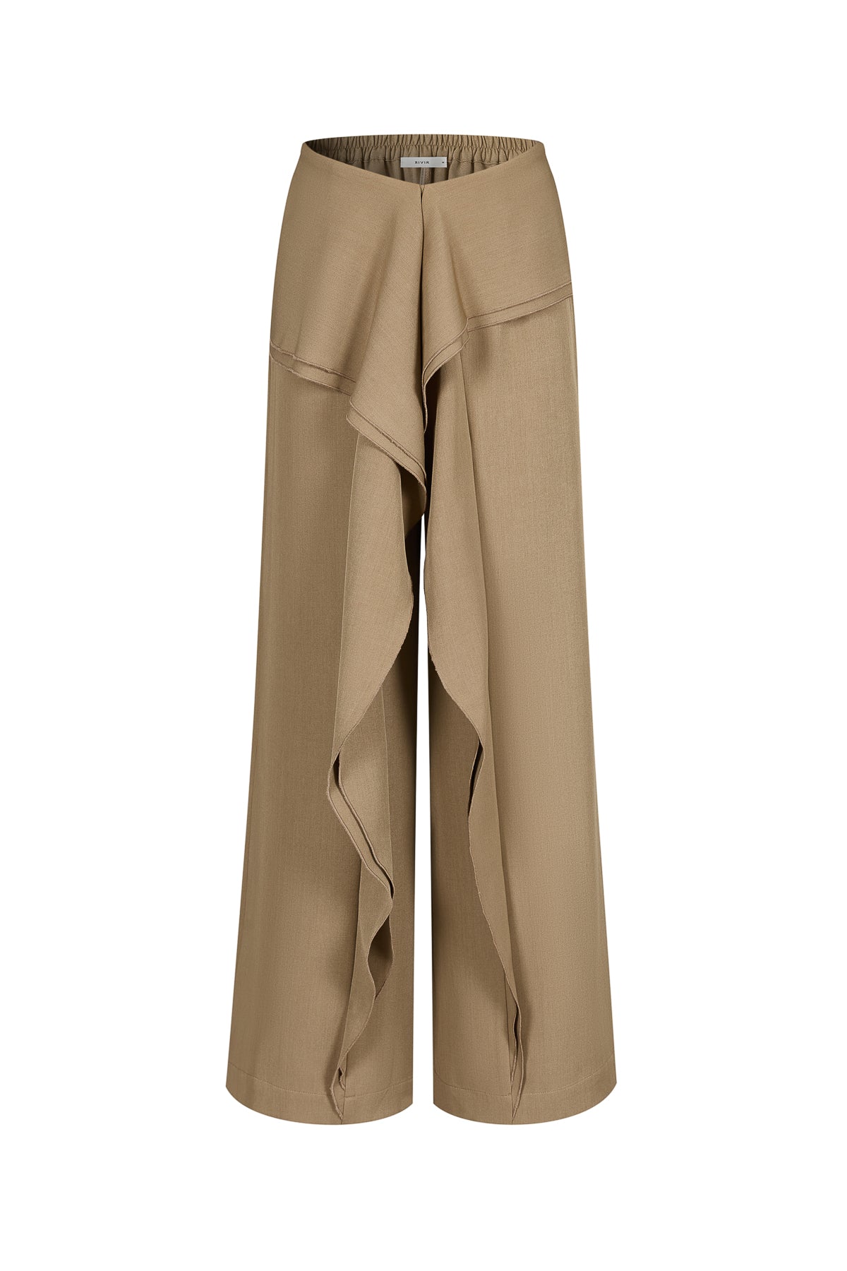 Thea Woven Draped Pants With Back Elastic Waist