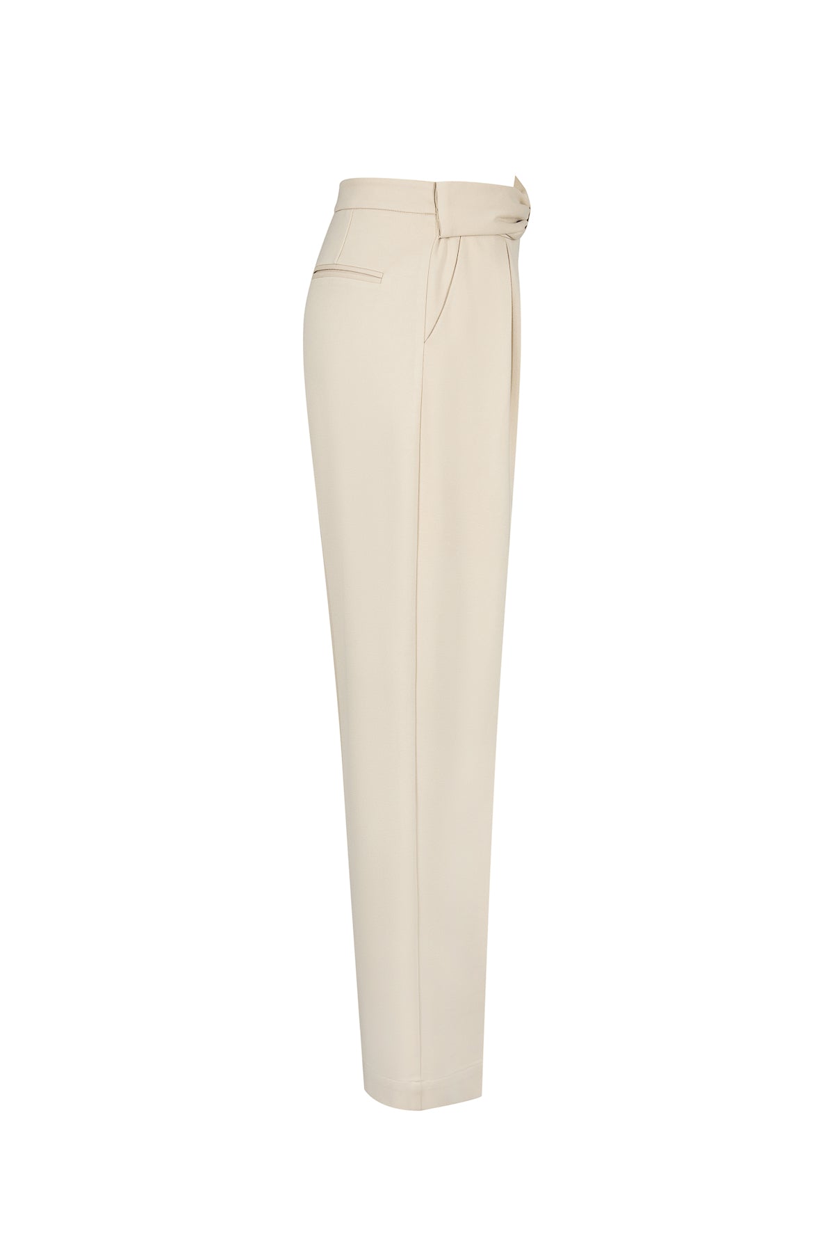 Marie Pleated Knit Pants With Bow