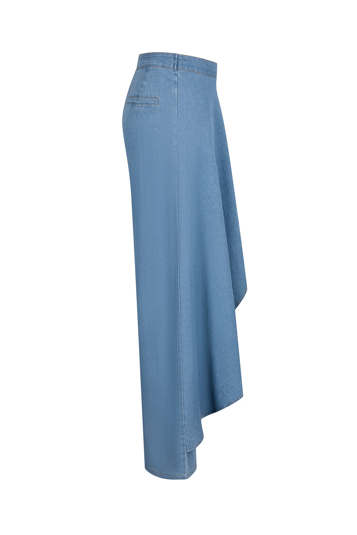Nathalie Denim Overlay Pants With Button Accents
