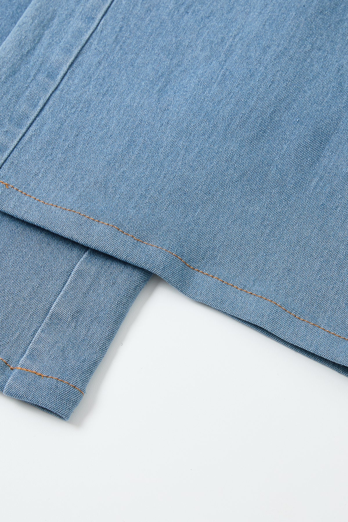Nathalie Denim Overlay Pants With Button Accents