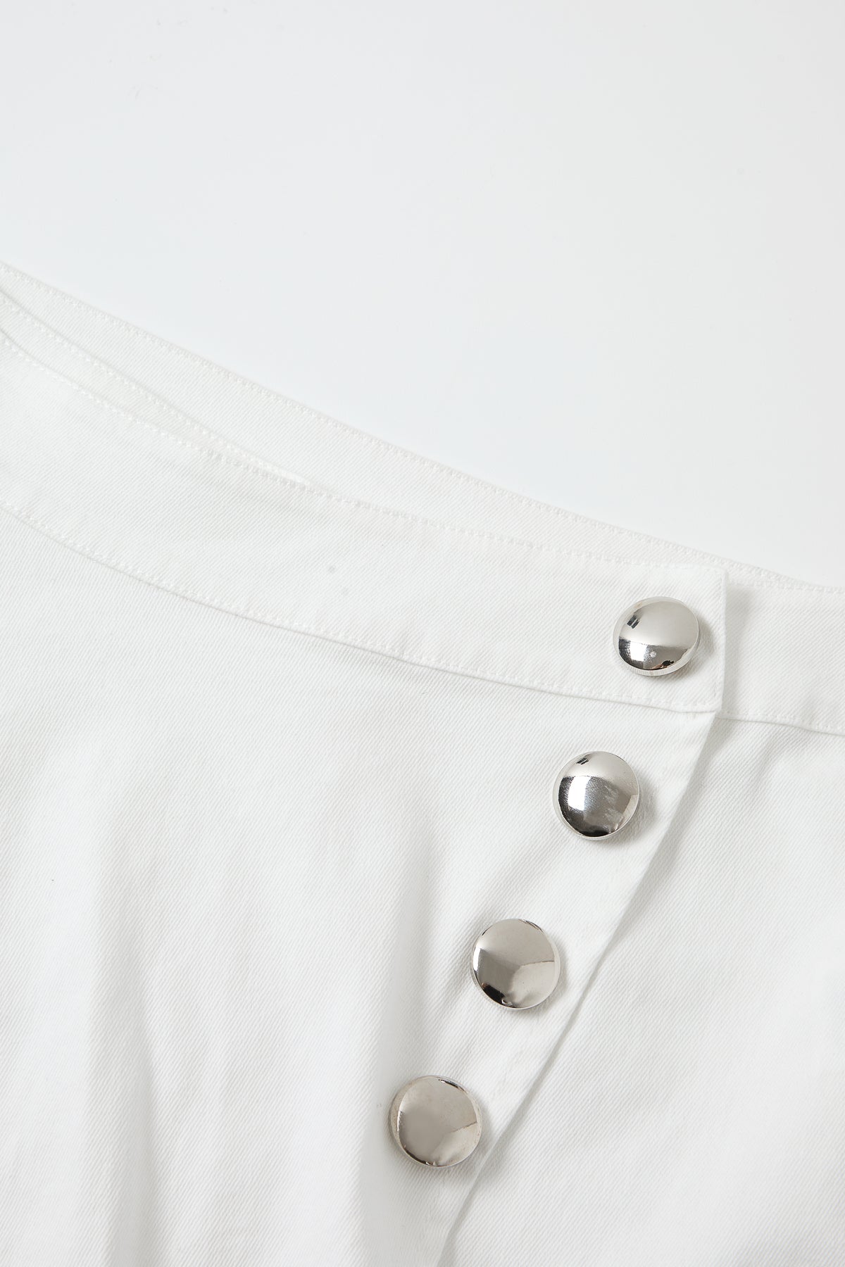 Nathalie Denim Overlay Pants With Button Accents