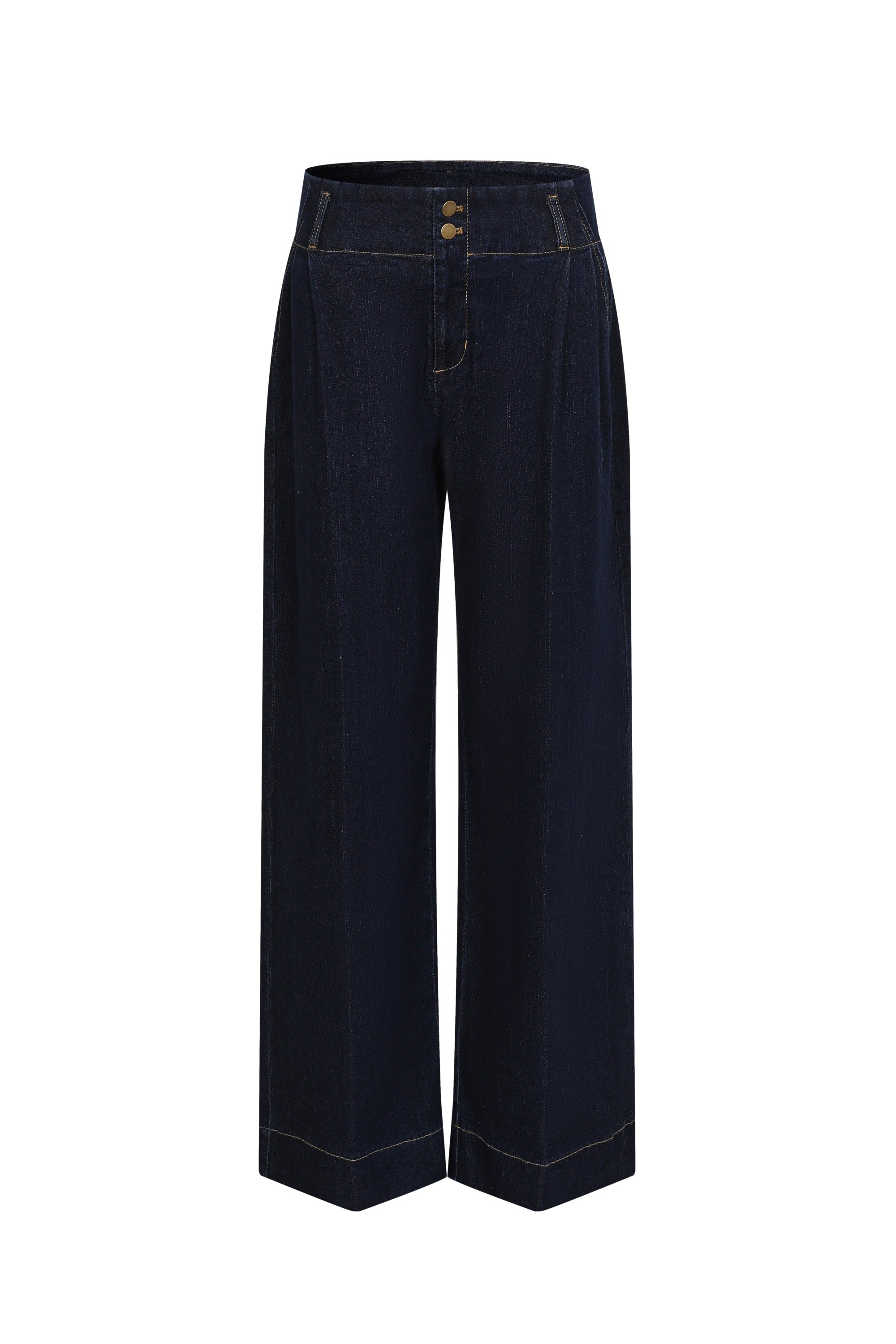 The Regent Tailored Denim Wide Leg Pants