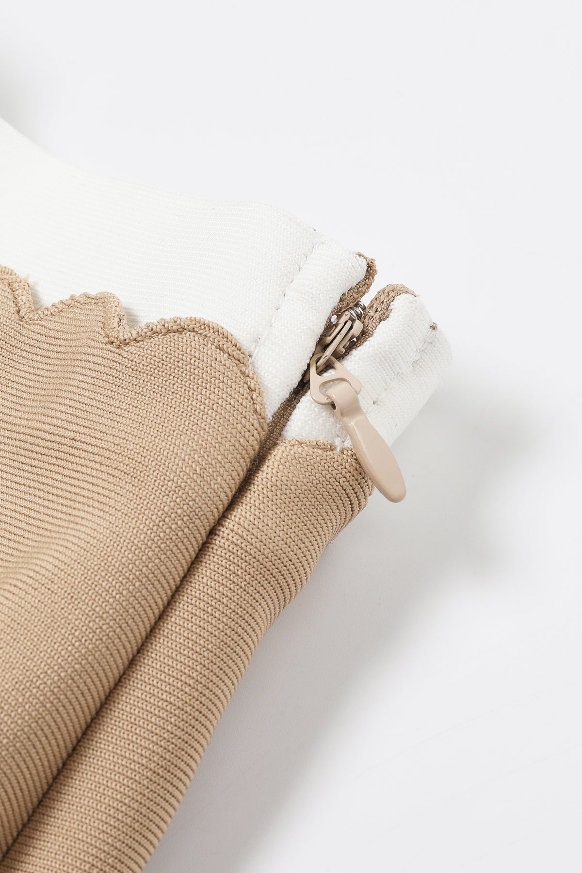 Scallop Detail Two Tone Skirt Set