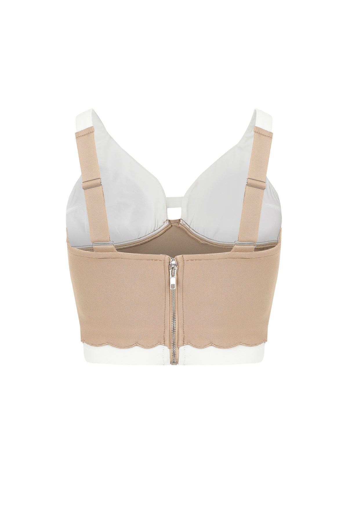 Scallop Detail Two Tone Skirt Set