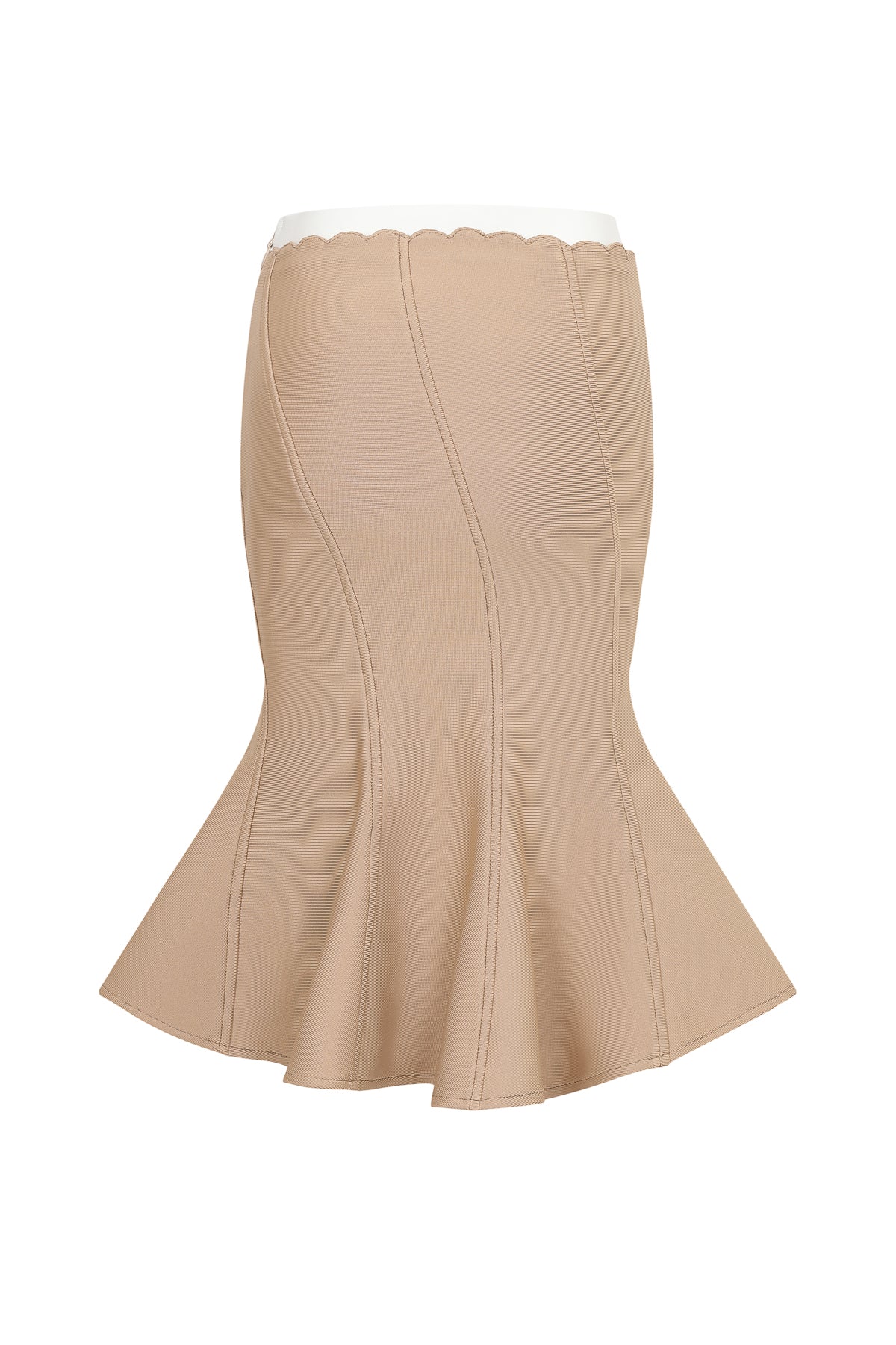 Scallop Detail Two Tone Skirt Set