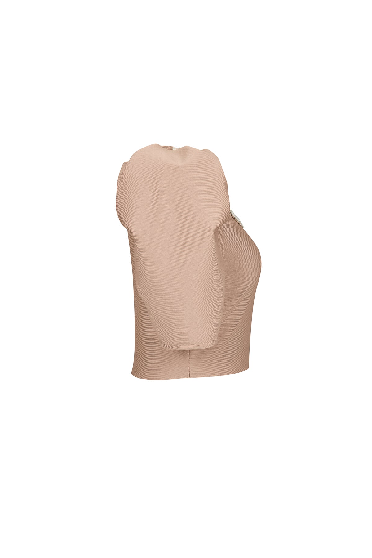 bandage top with rhinestones and flared skirt