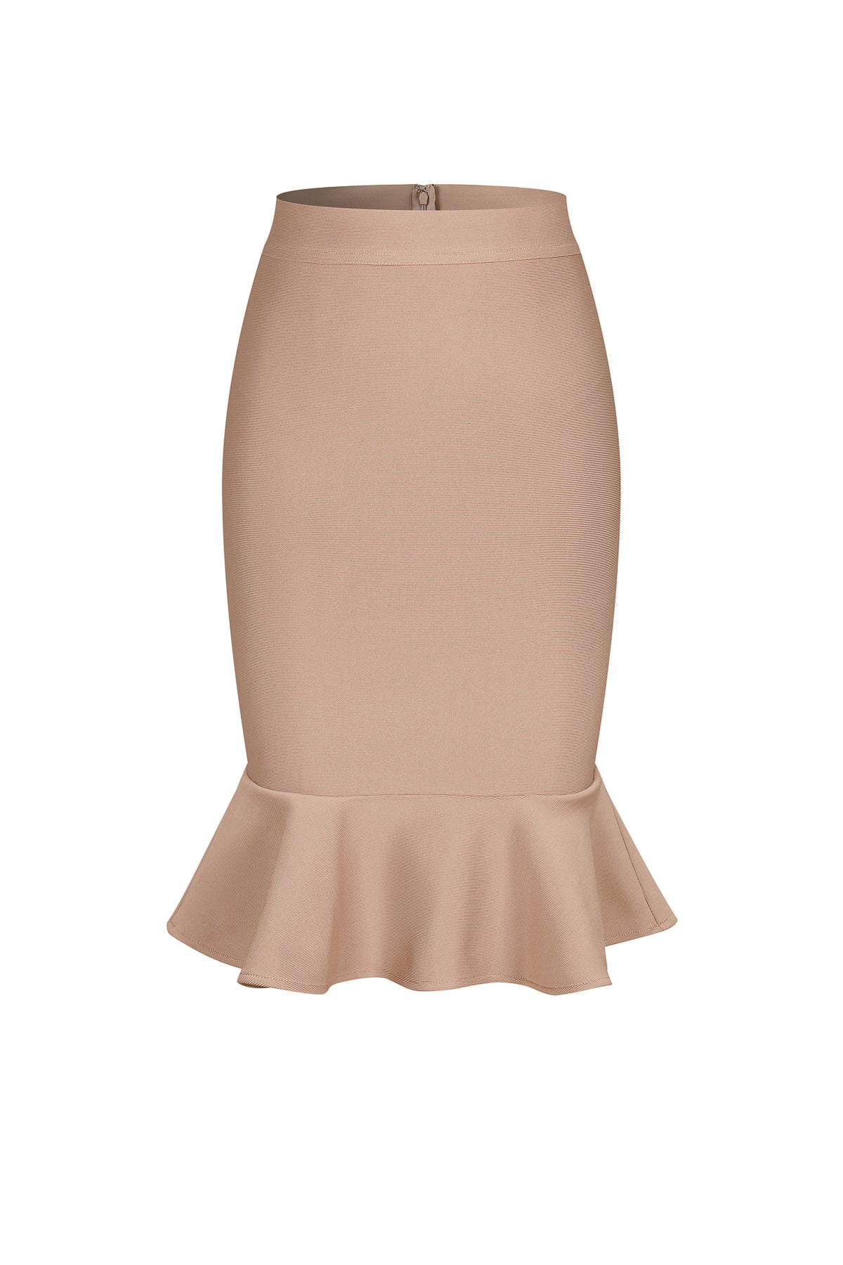 bandage top with rhinestones and flared skirt