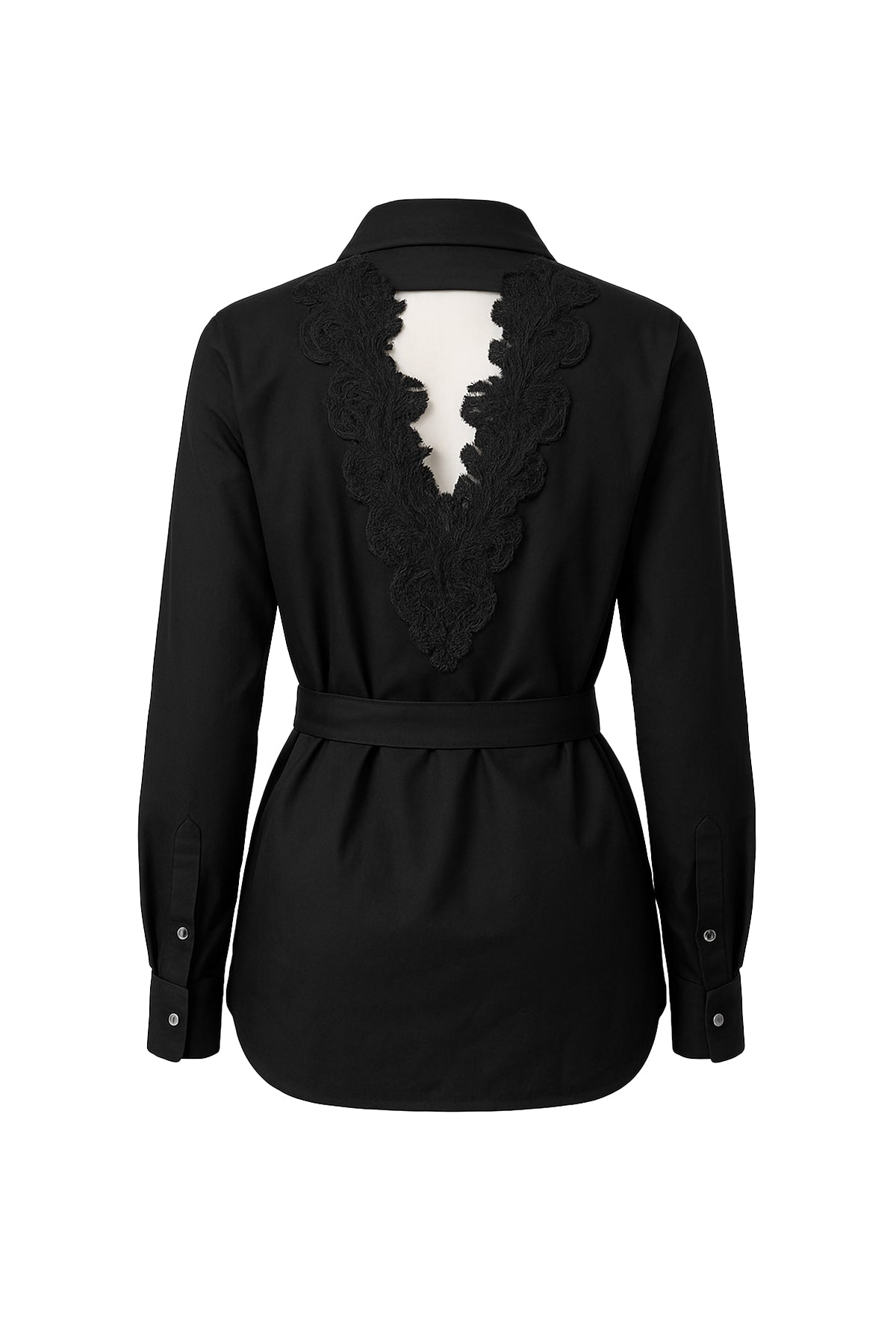 The Selene Kali Shirt with Back Cutout and Waist Tie