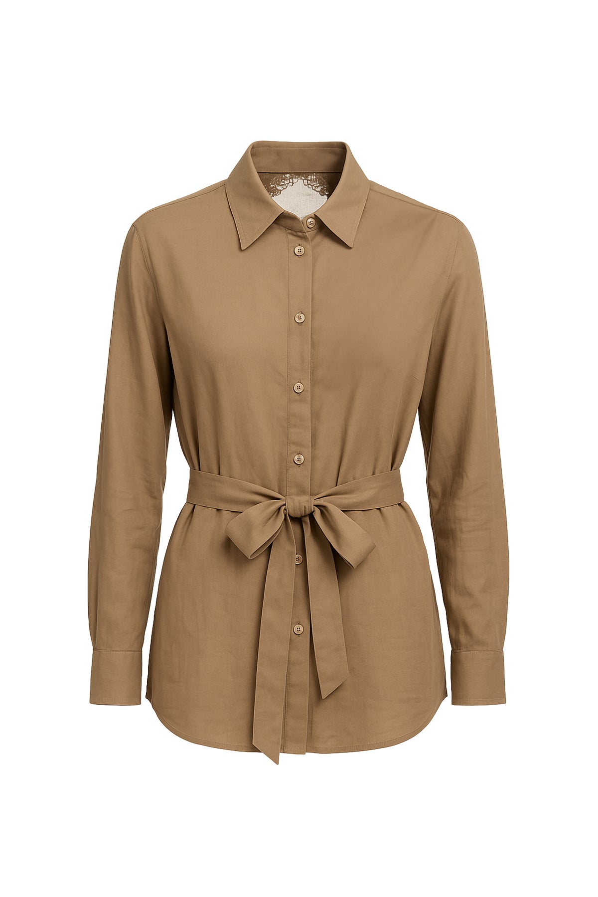 The Selene Kali Shirt with Back Cutout and Waist Tie