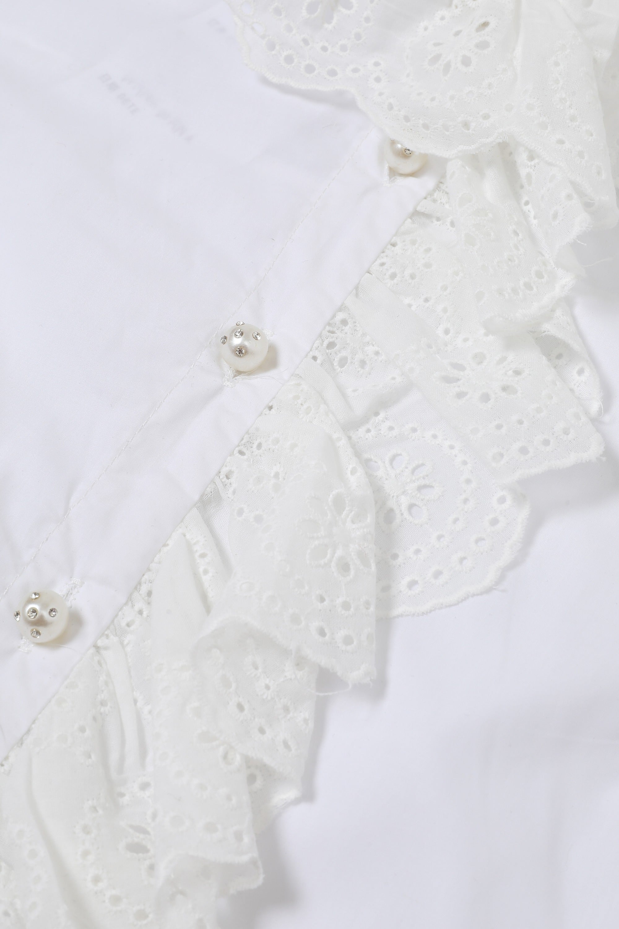 Refined Lace Ruffle Shirt