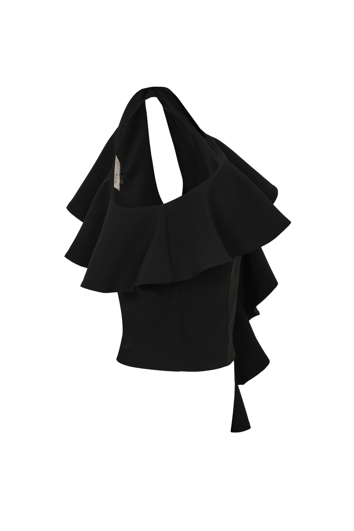 Colette One Shoulder Ruffle Woven Top