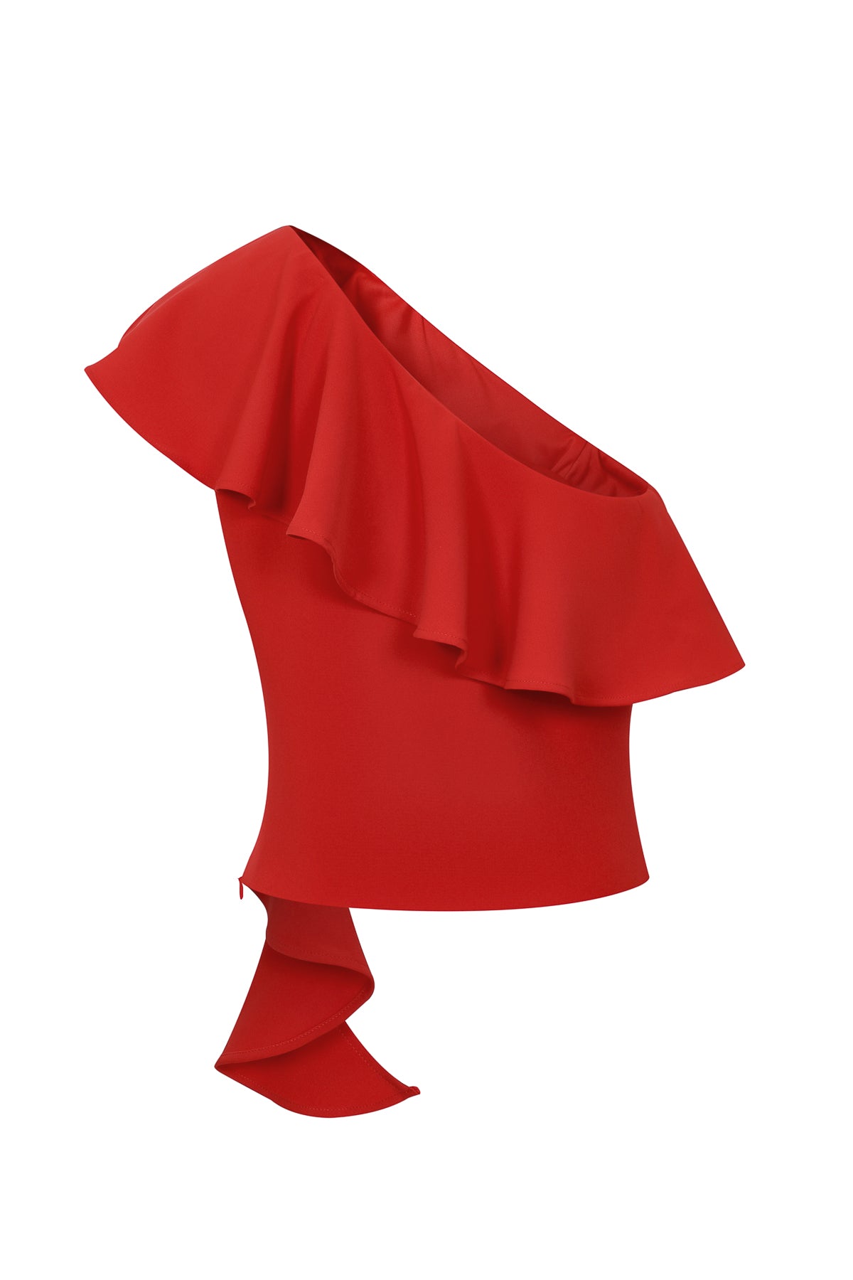 Colette One Shoulder Ruffle Woven Top