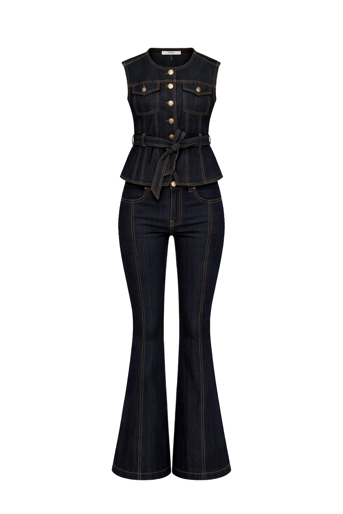 The Gilded Denim Bastion Bootcut Pants