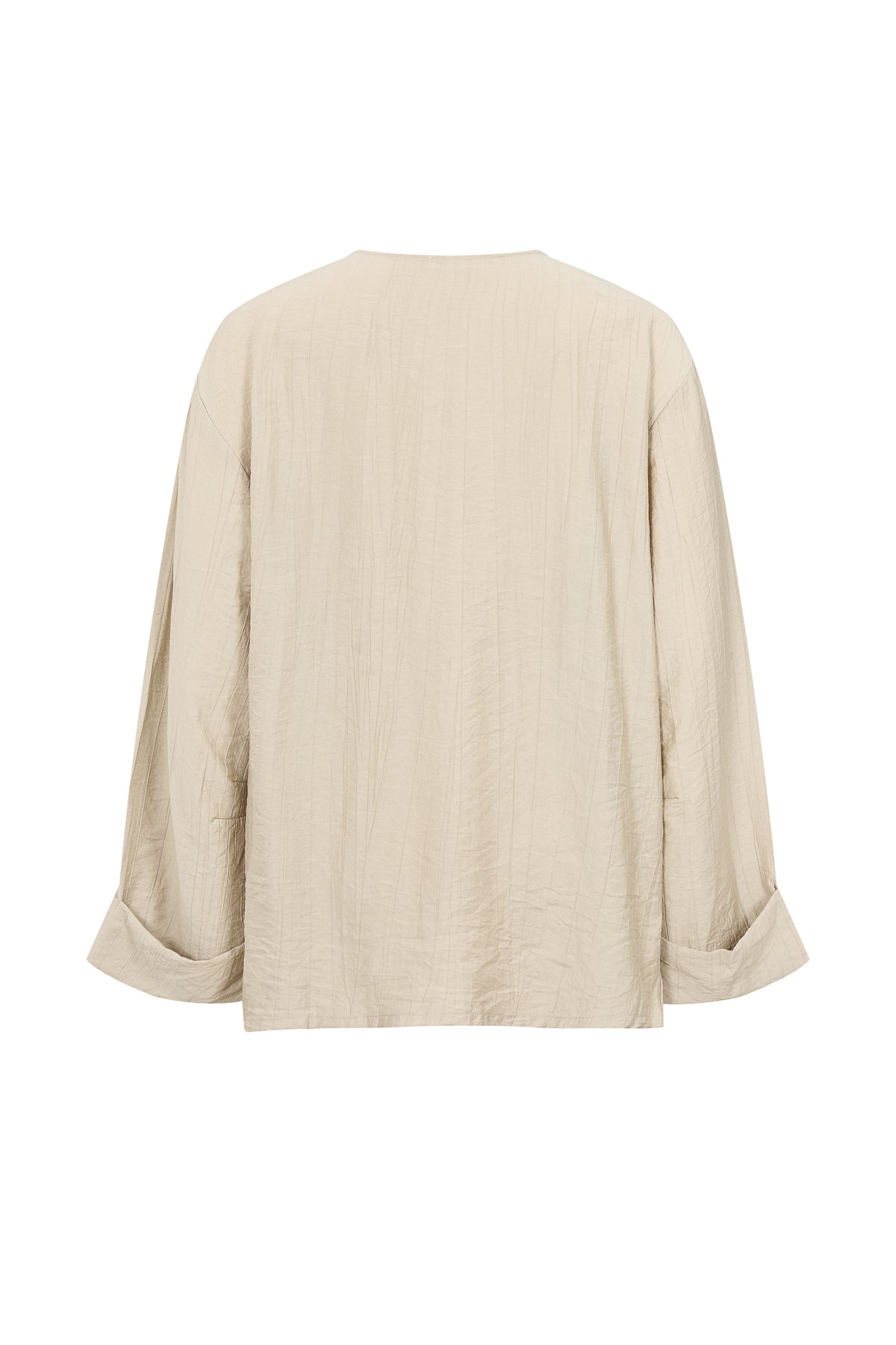 The Ember V-Neck Woven Long Sleeve Top