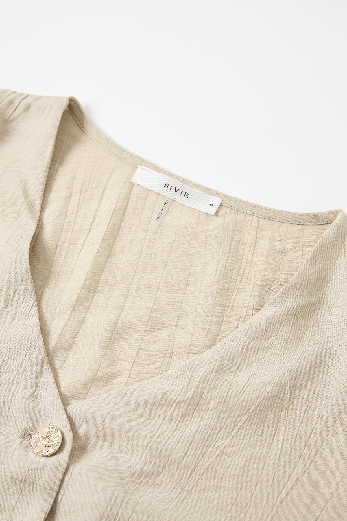 The Ember V-Neck Woven Long Sleeve Top