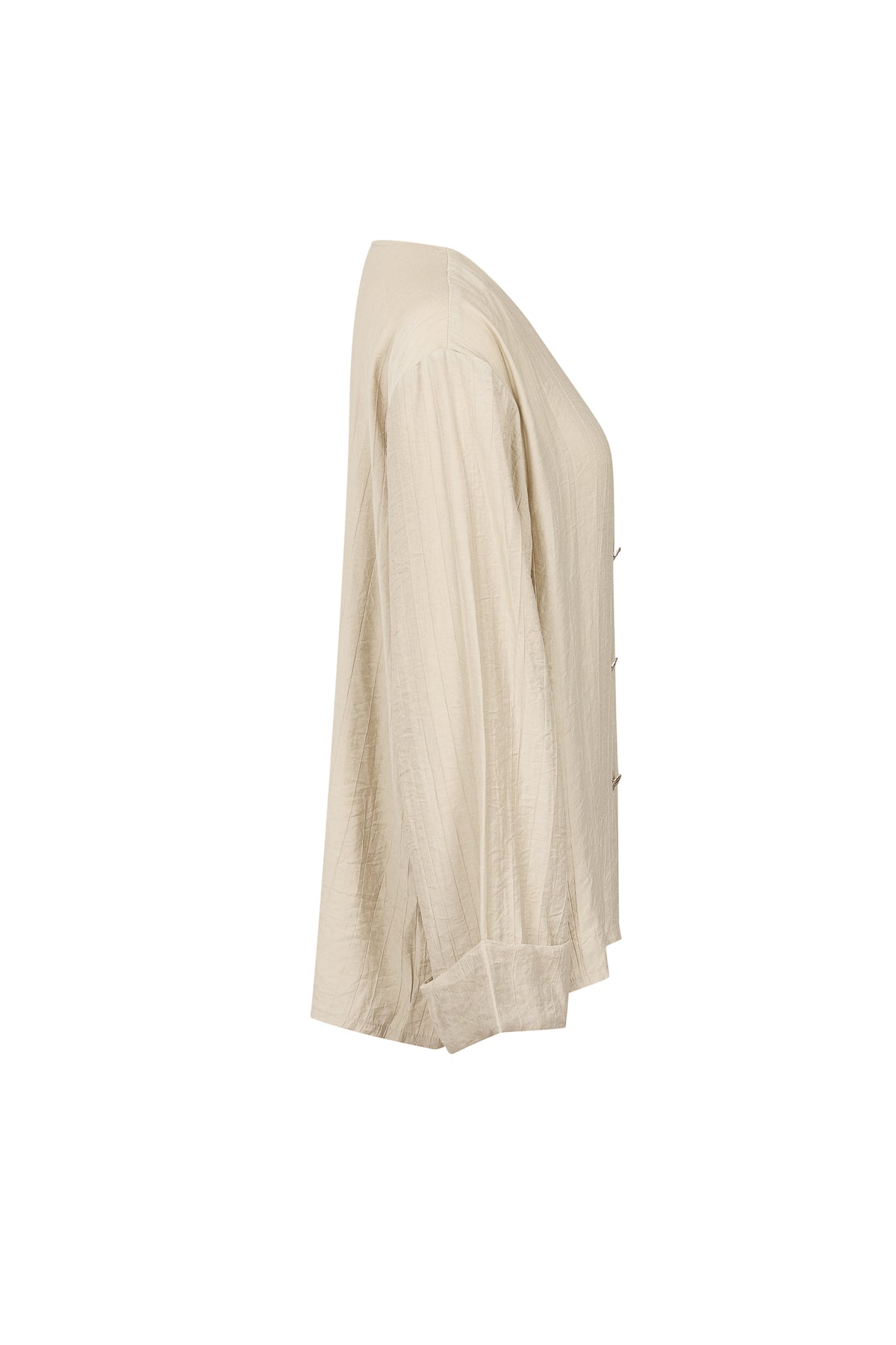 The Ember V-Neck Woven Long Sleeve Top