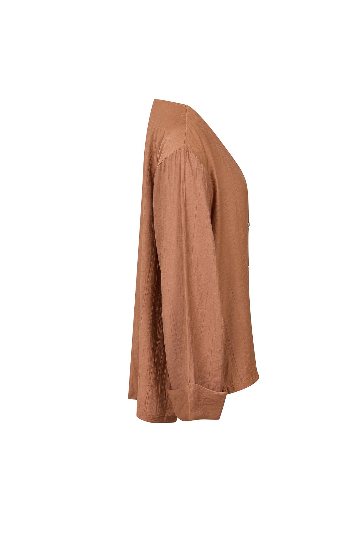 The Ember V-Neck Woven Long Sleeve Top