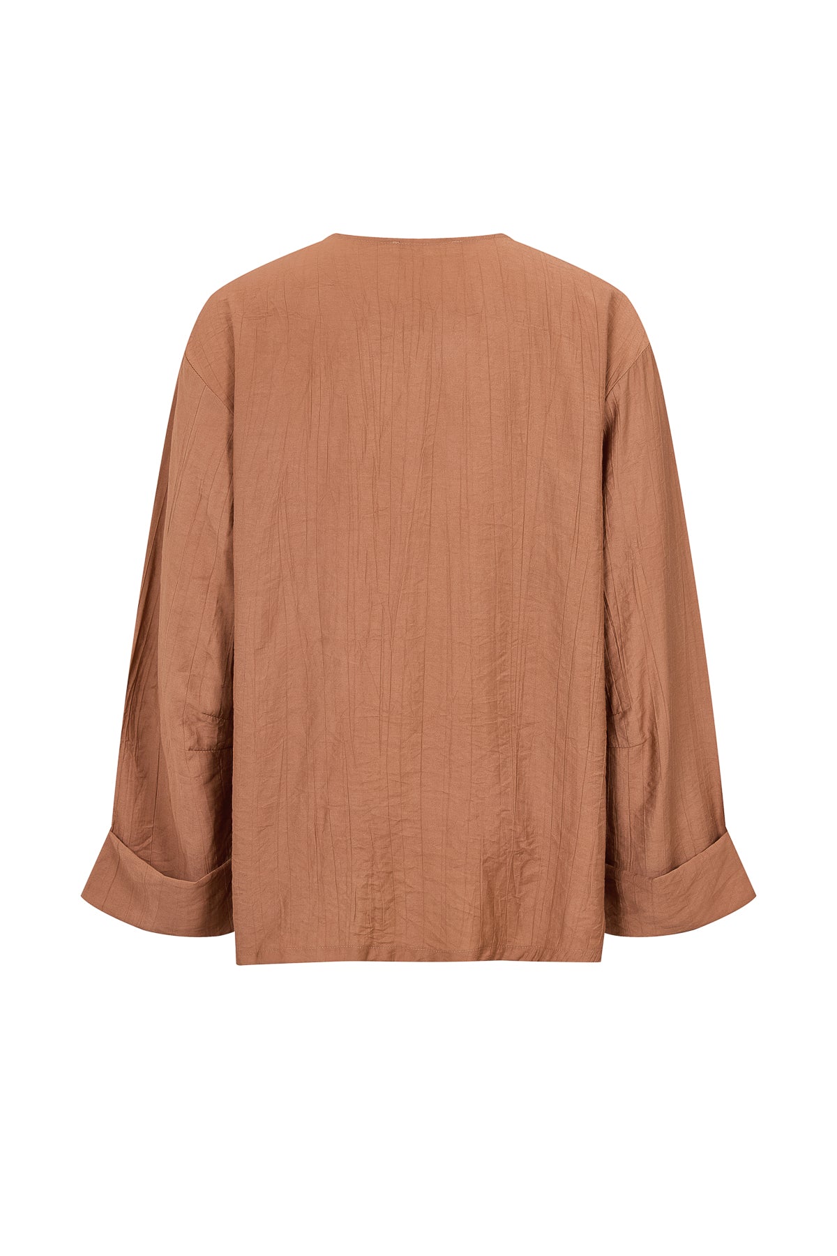 The Ember V-Neck Woven Long Sleeve Top