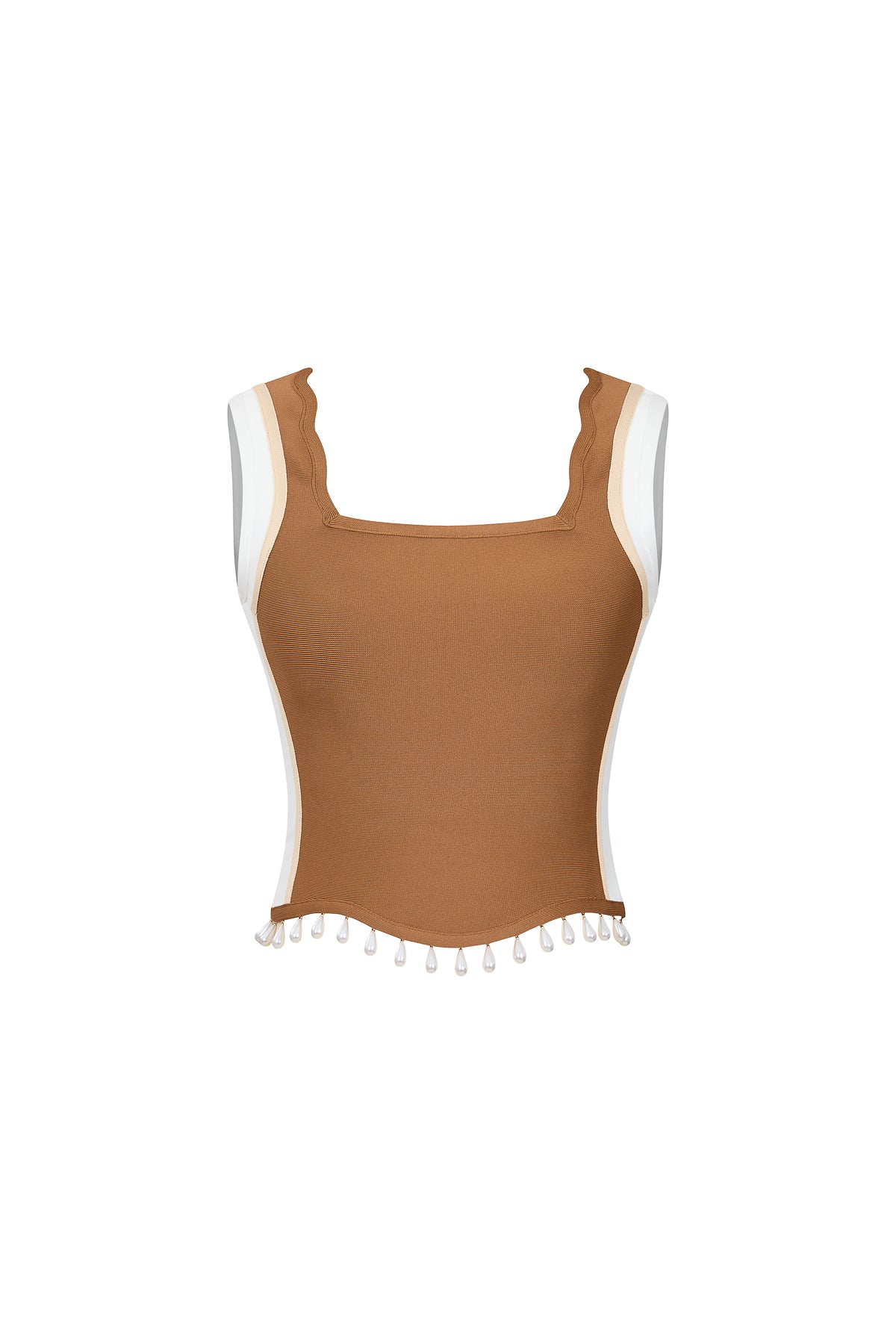 Wavy Fringe Bandage Top