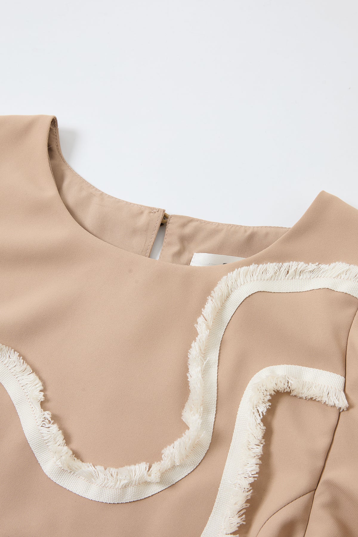 Woven Short Sleeve Top with Ruffle Detail