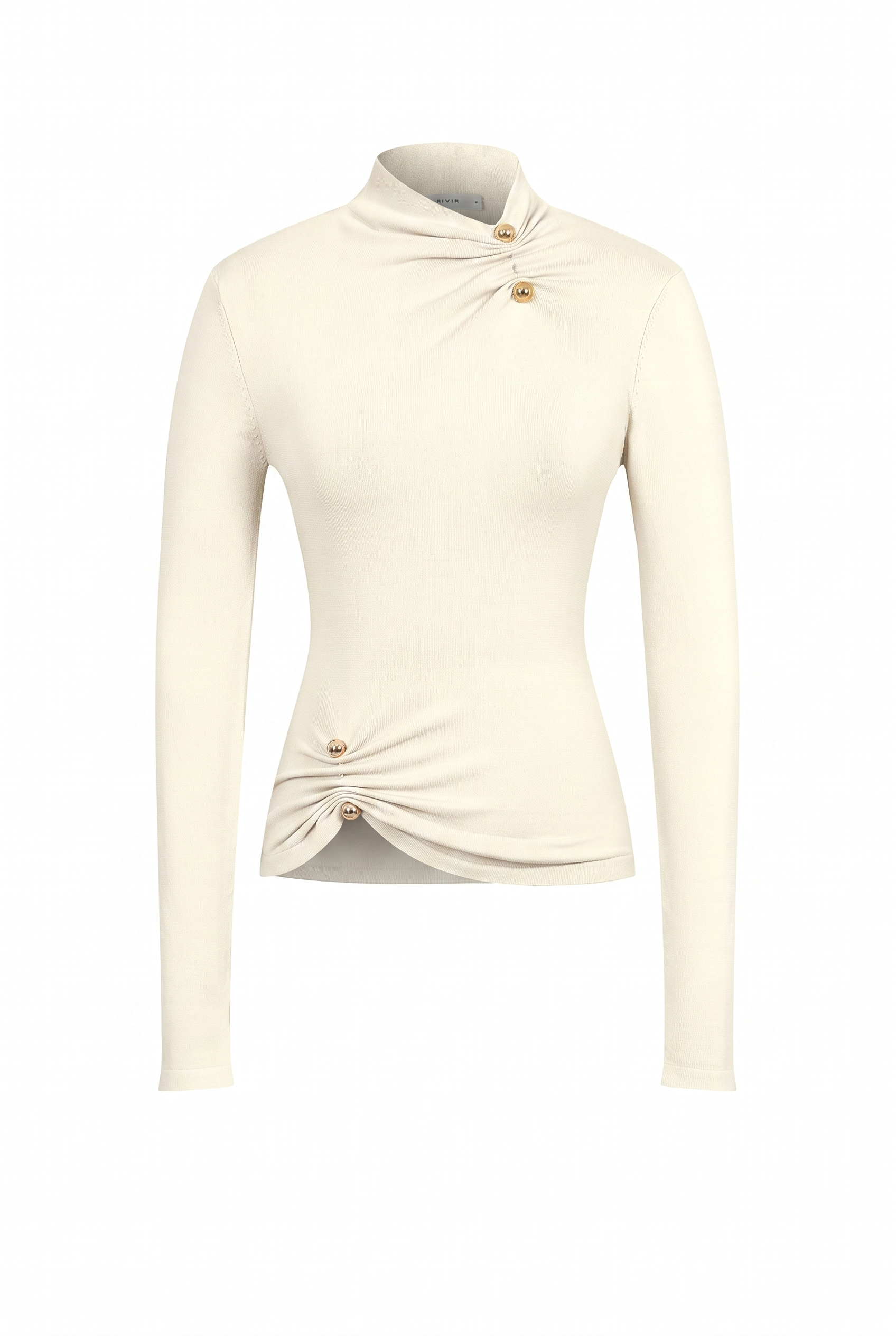 Asymmetric Gold Trim Top