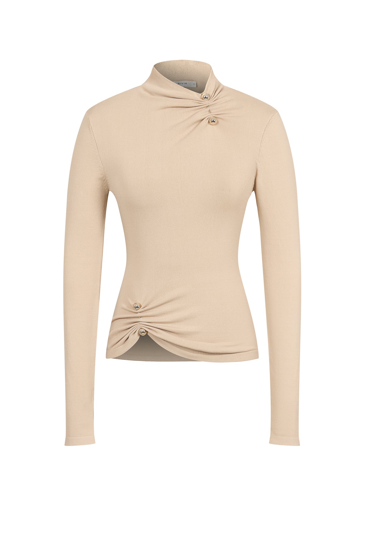 Asymmetric Gold Trim Top