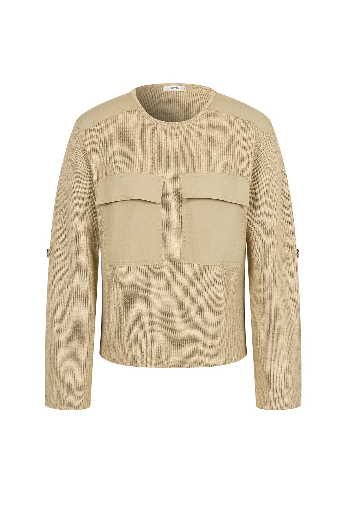 Woven Mix Utilitarian Knit top